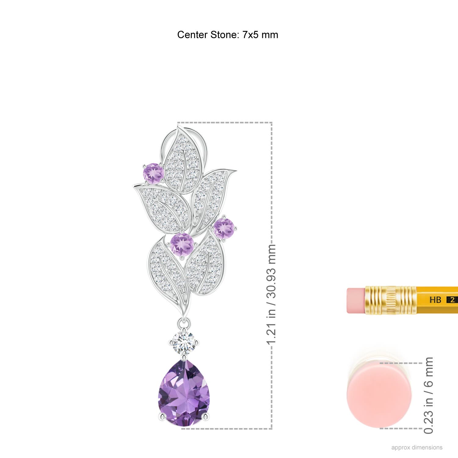 A - Amethyst / 1.98 CT / 14 KT White Gold