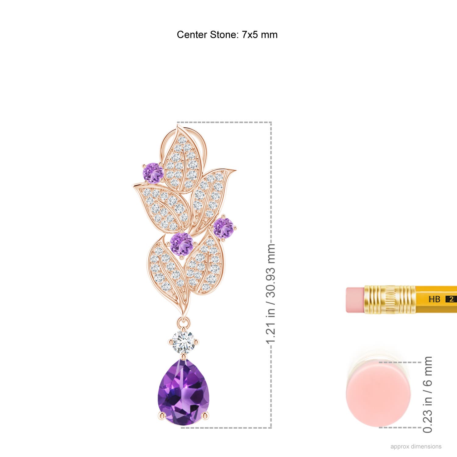 AAA - Amethyst / 1.98 CT / 14 KT Rose Gold