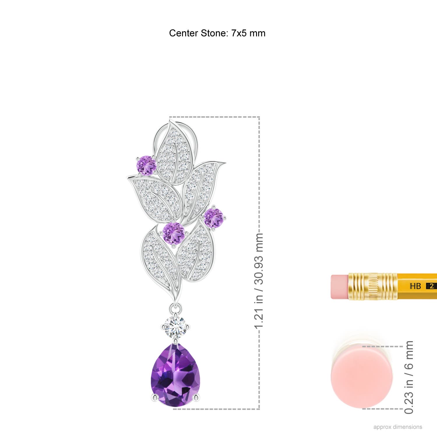 AAA - Amethyst / 1.98 CT / 14 KT White Gold