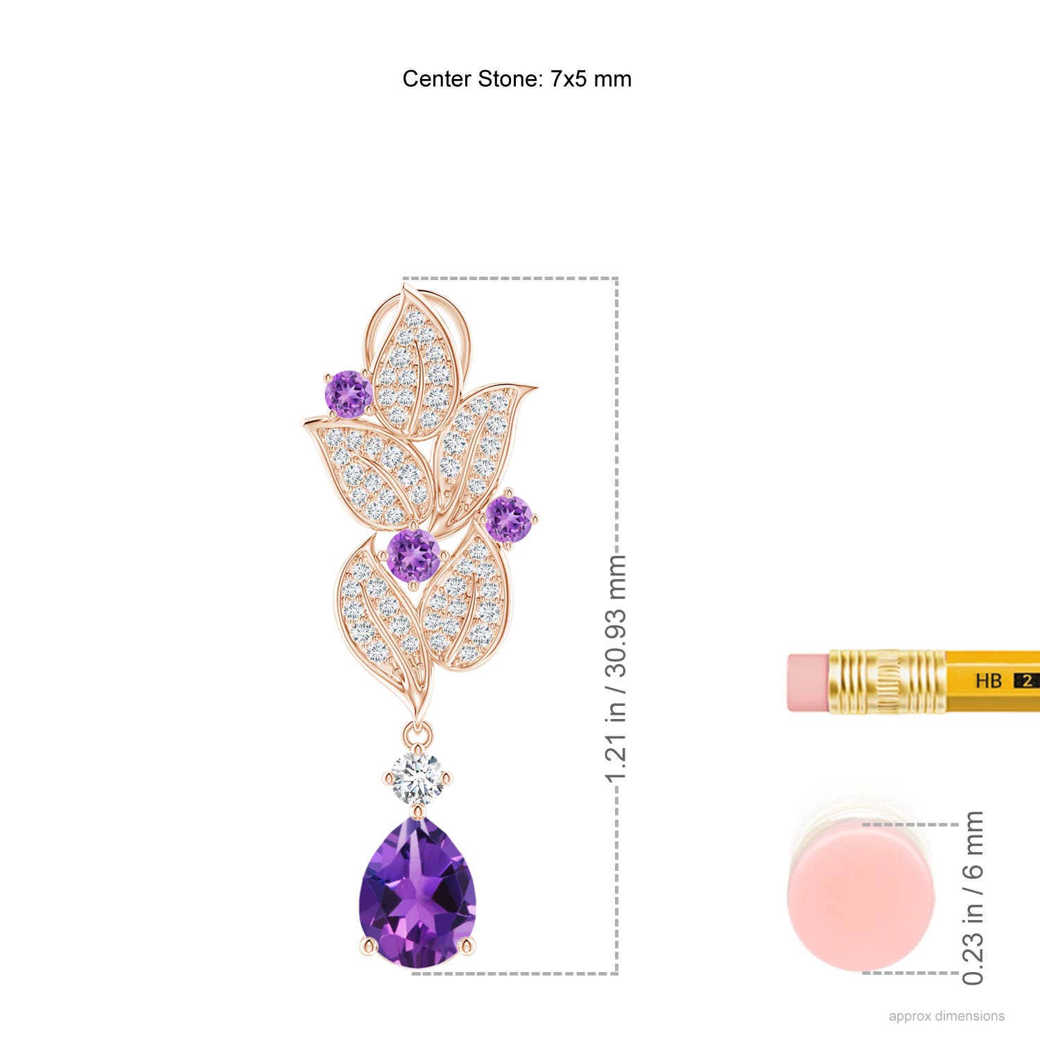 AAAA - Amethyst / 1.98 CT / 14 KT Rose Gold