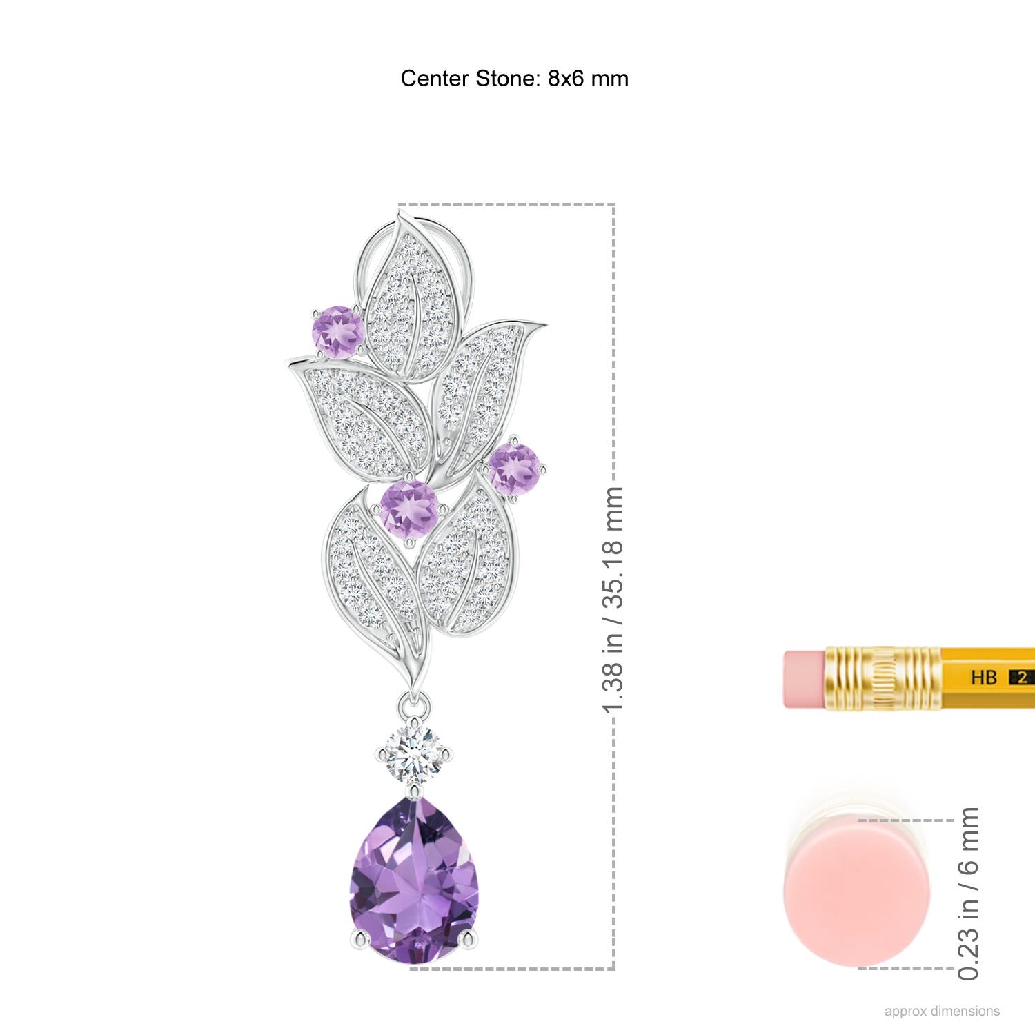 A - Amethyst / 3.11 CT / 14 KT White Gold