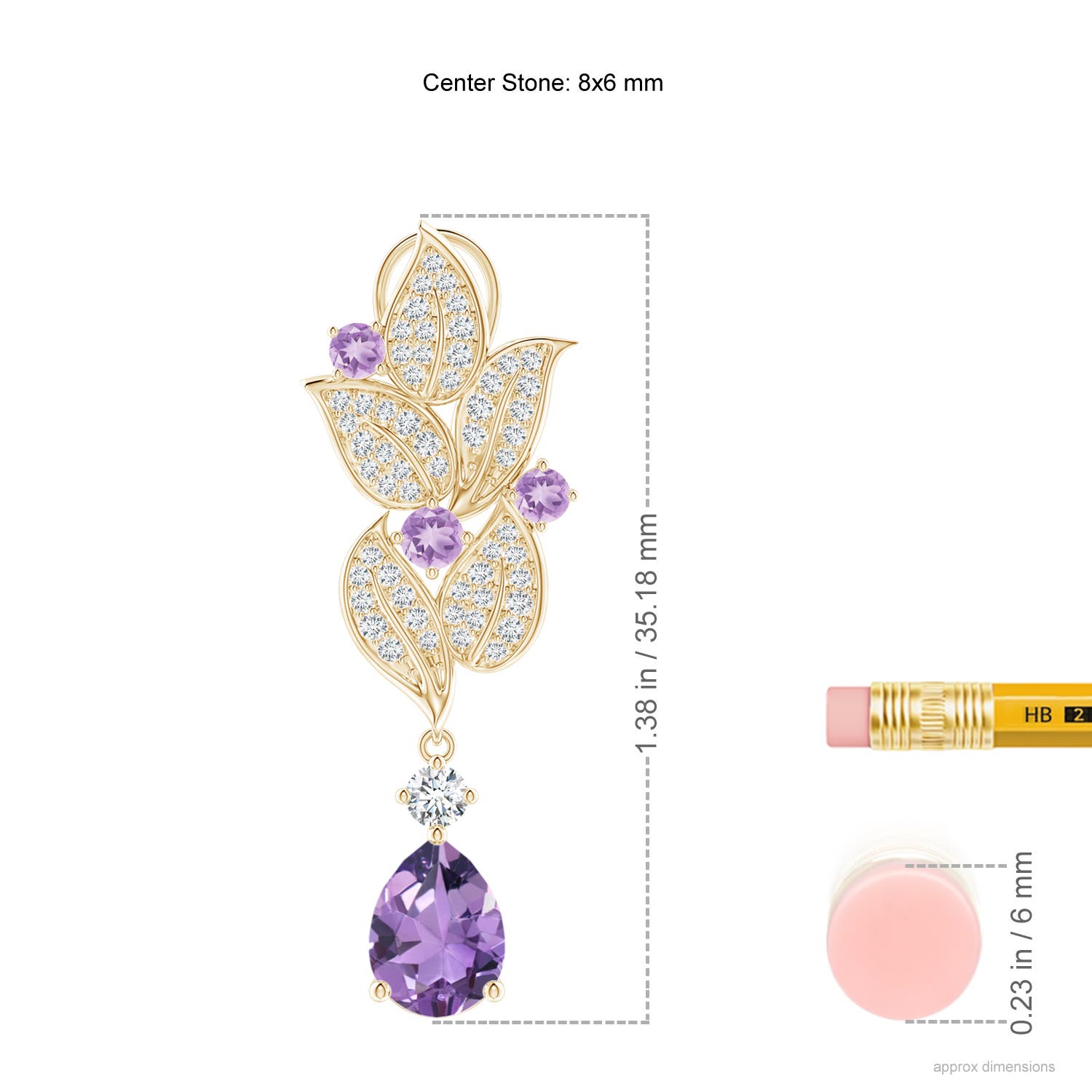 A - Amethyst / 3.11 CT / 14 KT Yellow Gold