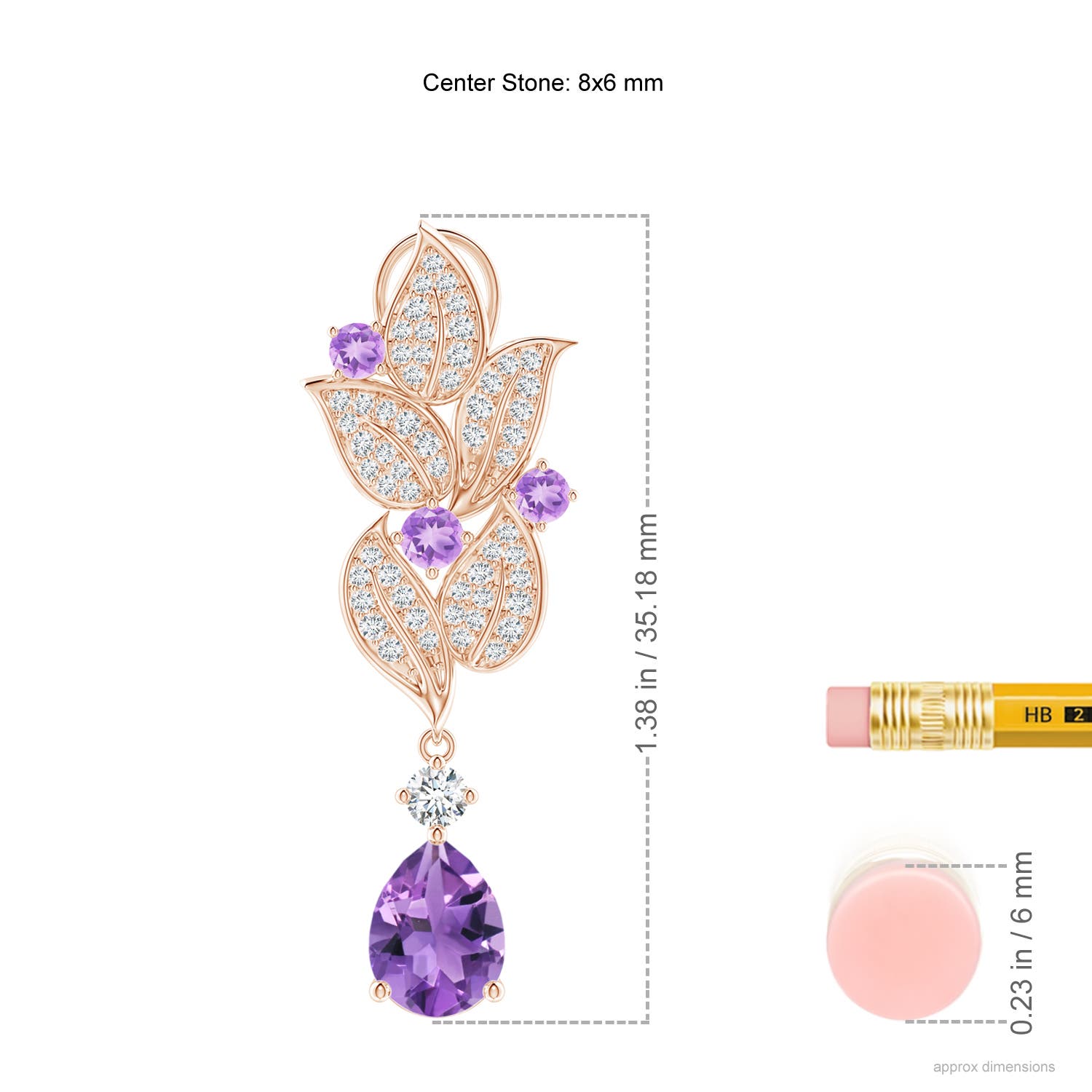 AA - Amethyst / 3.11 CT / 14 KT Rose Gold