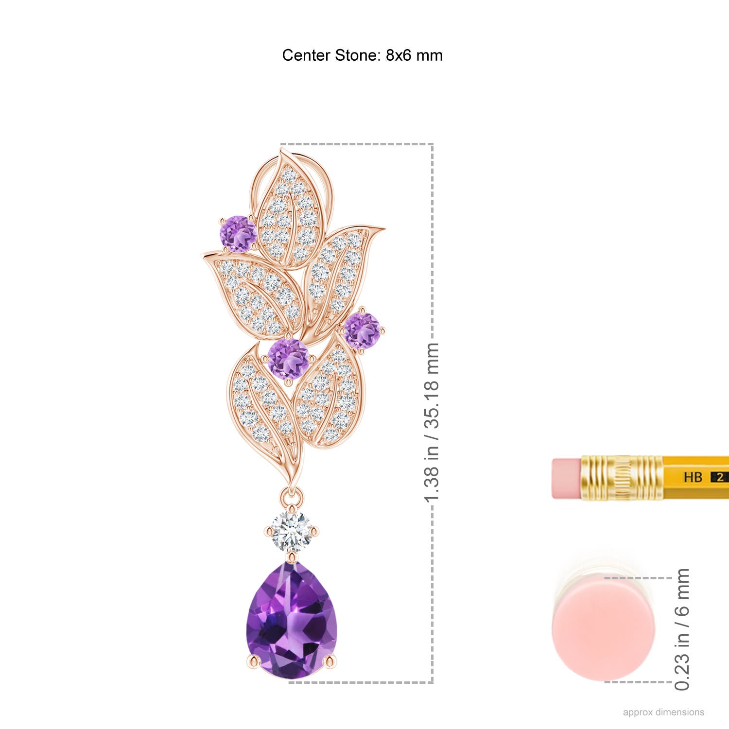 AAA - Amethyst / 3.11 CT / 14 KT Rose Gold