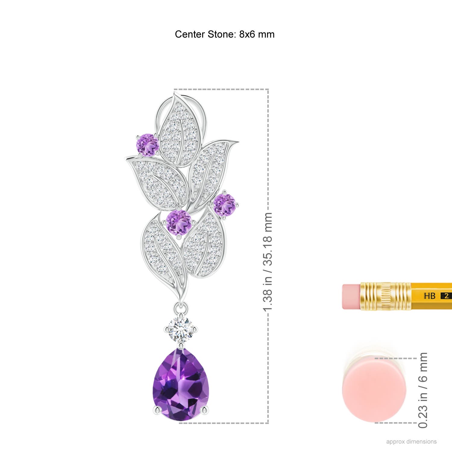 AAA - Amethyst / 3.11 CT / 14 KT White Gold