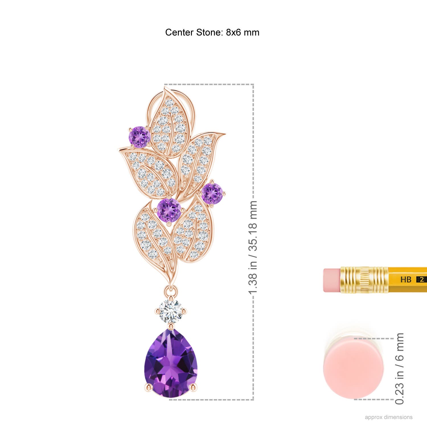 AAAA - Amethyst / 3.11 CT / 14 KT Rose Gold