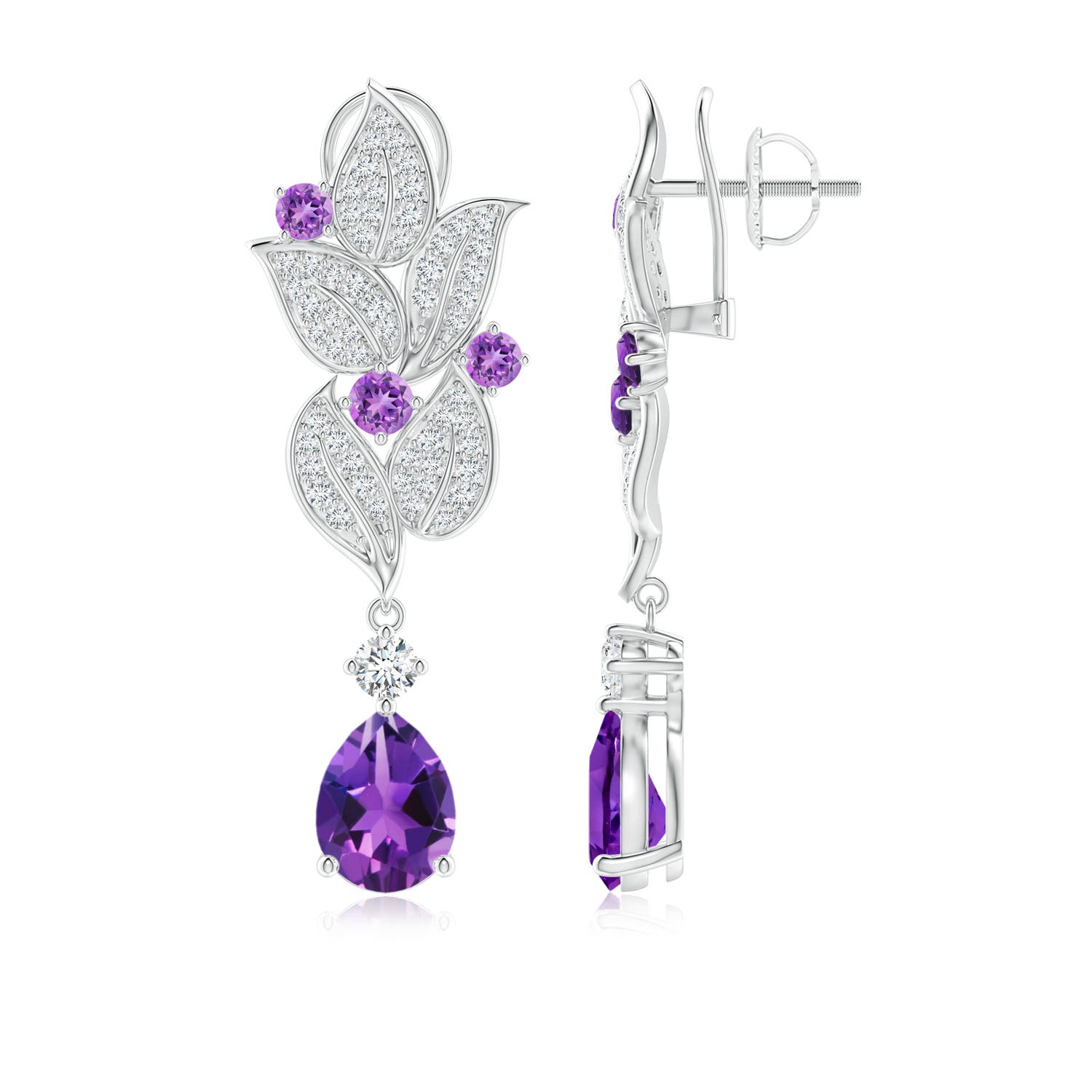 AAAA - Amethyst / 3.11 CT / 14 KT White Gold