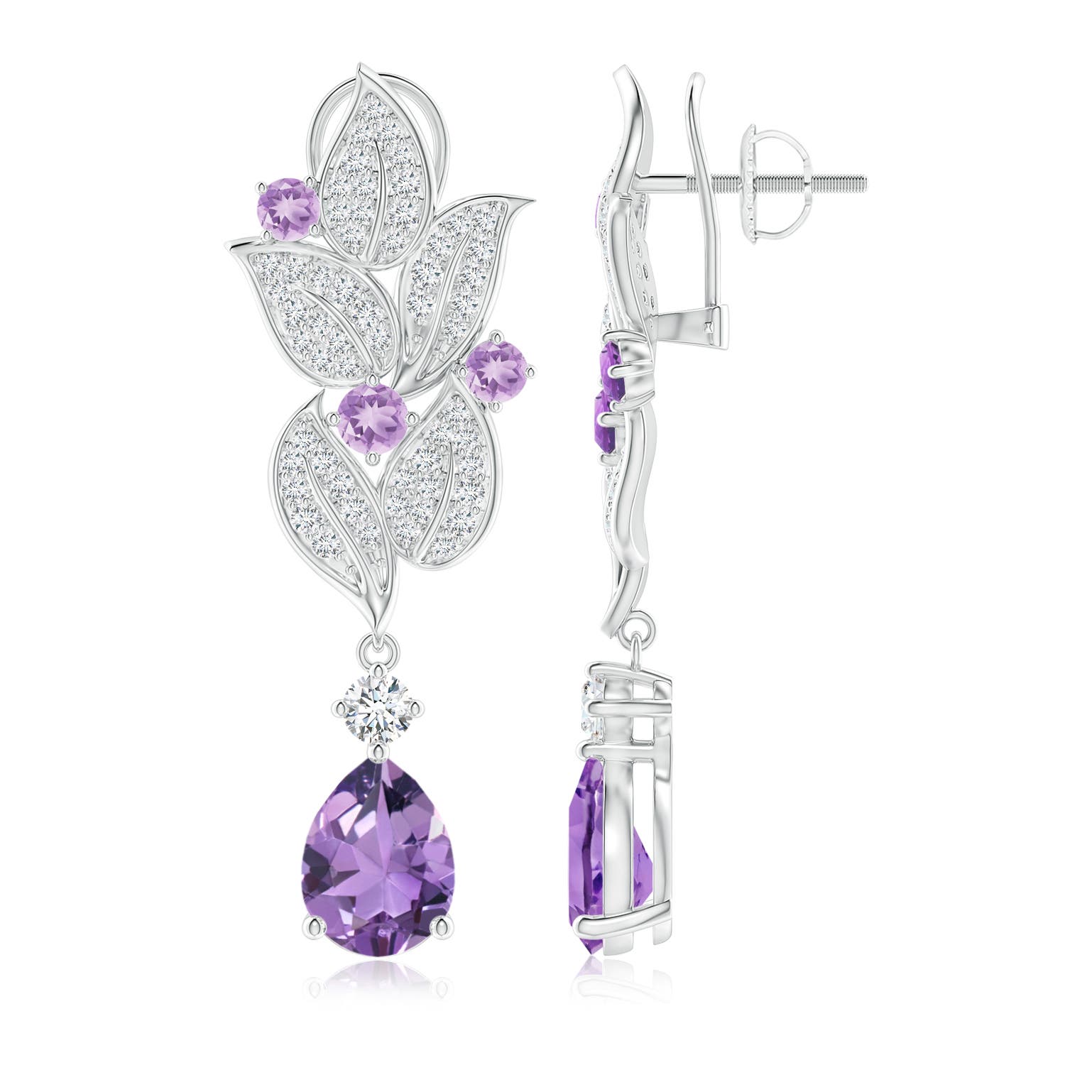 A - Amethyst / 4.38 CT / 14 KT White Gold