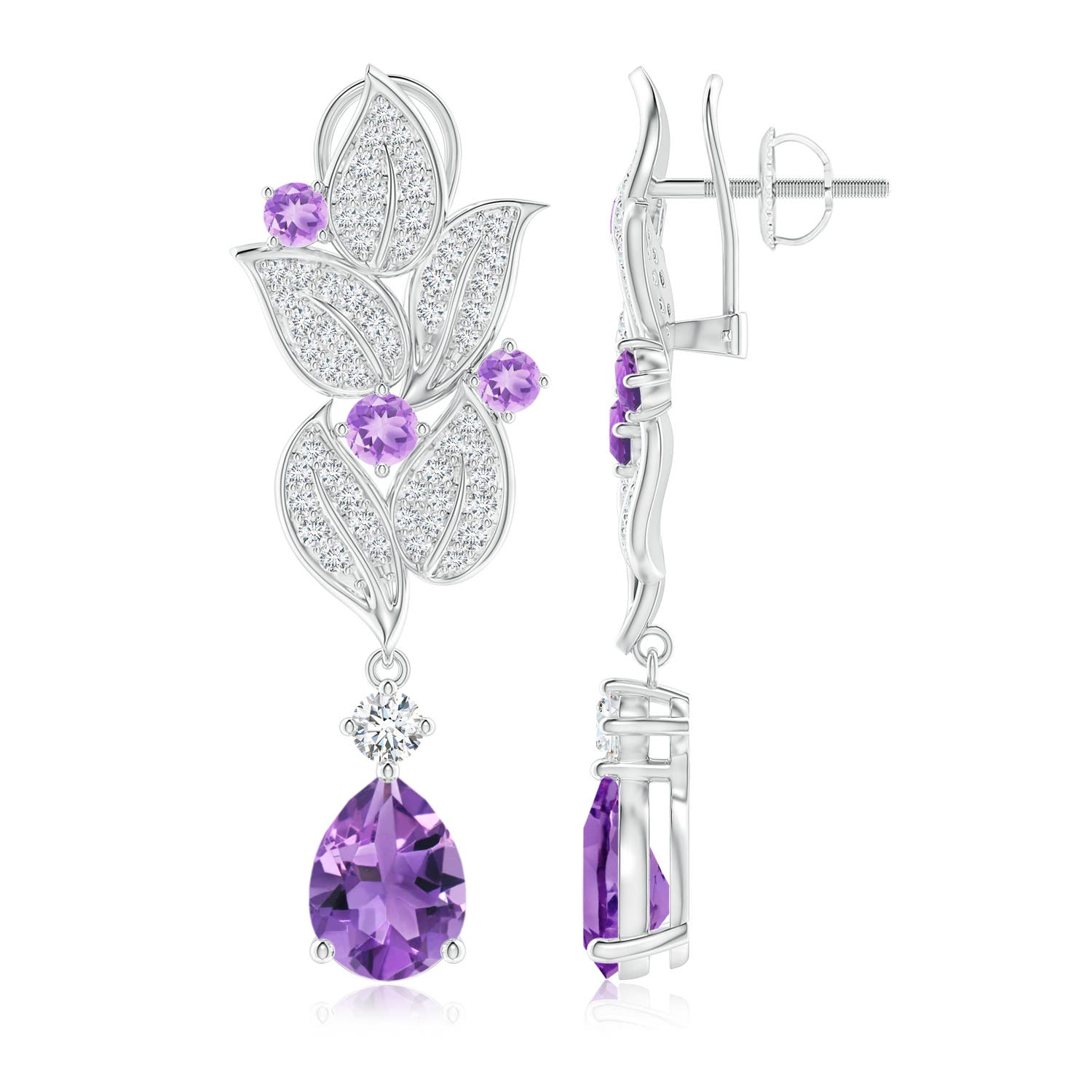 AA - Amethyst / 4.38 CT / 14 KT White Gold