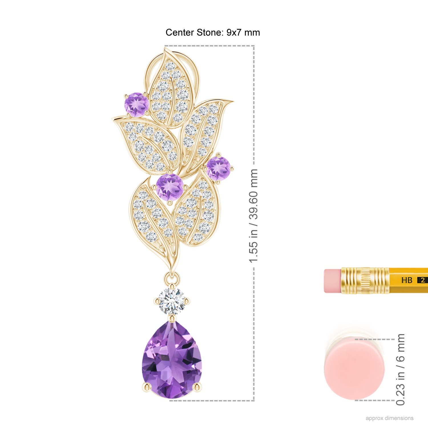 AA - Amethyst / 4.38 CT / 14 KT Yellow Gold