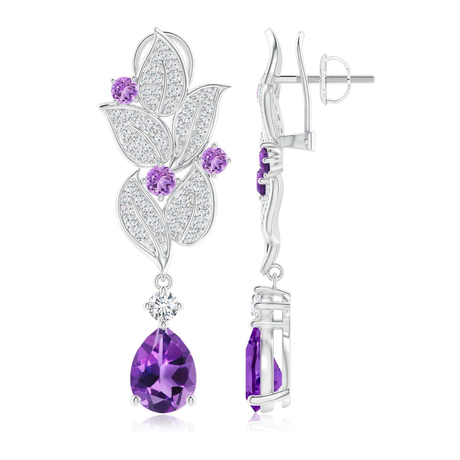 AAA - Amethyst / 4.38 CT / 14 KT White Gold