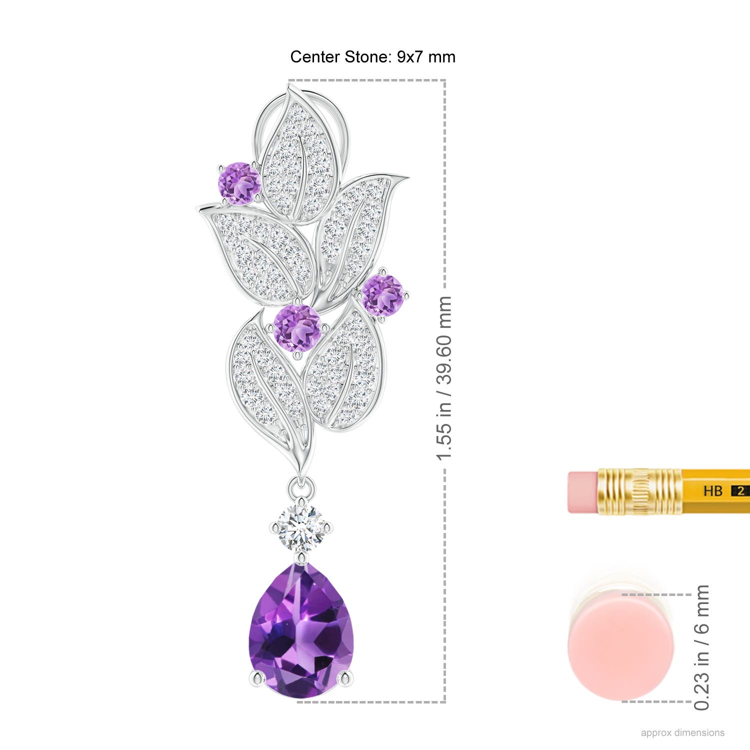 AAA - Amethyst / 4.38 CT / 14 KT White Gold