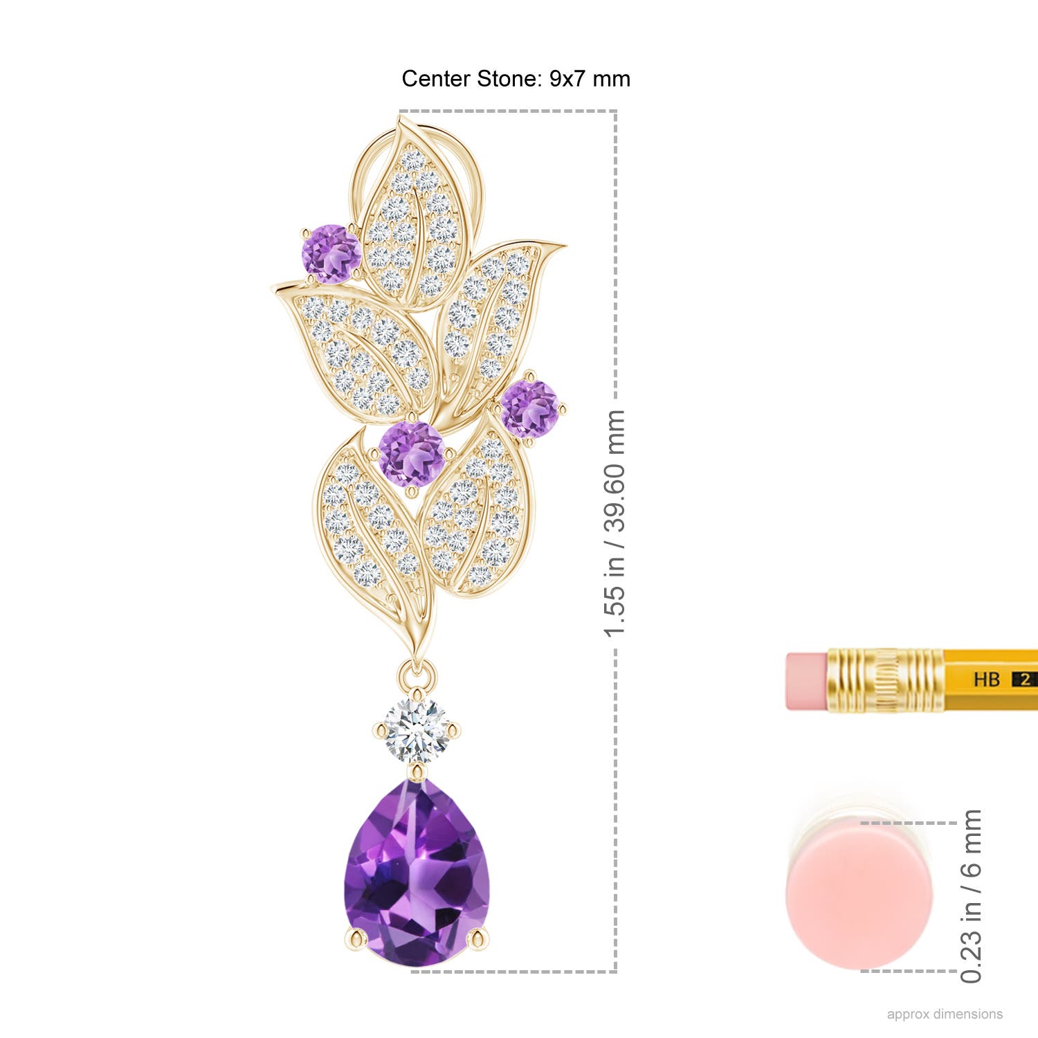 AAA - Amethyst / 4.38 CT / 14 KT Yellow Gold