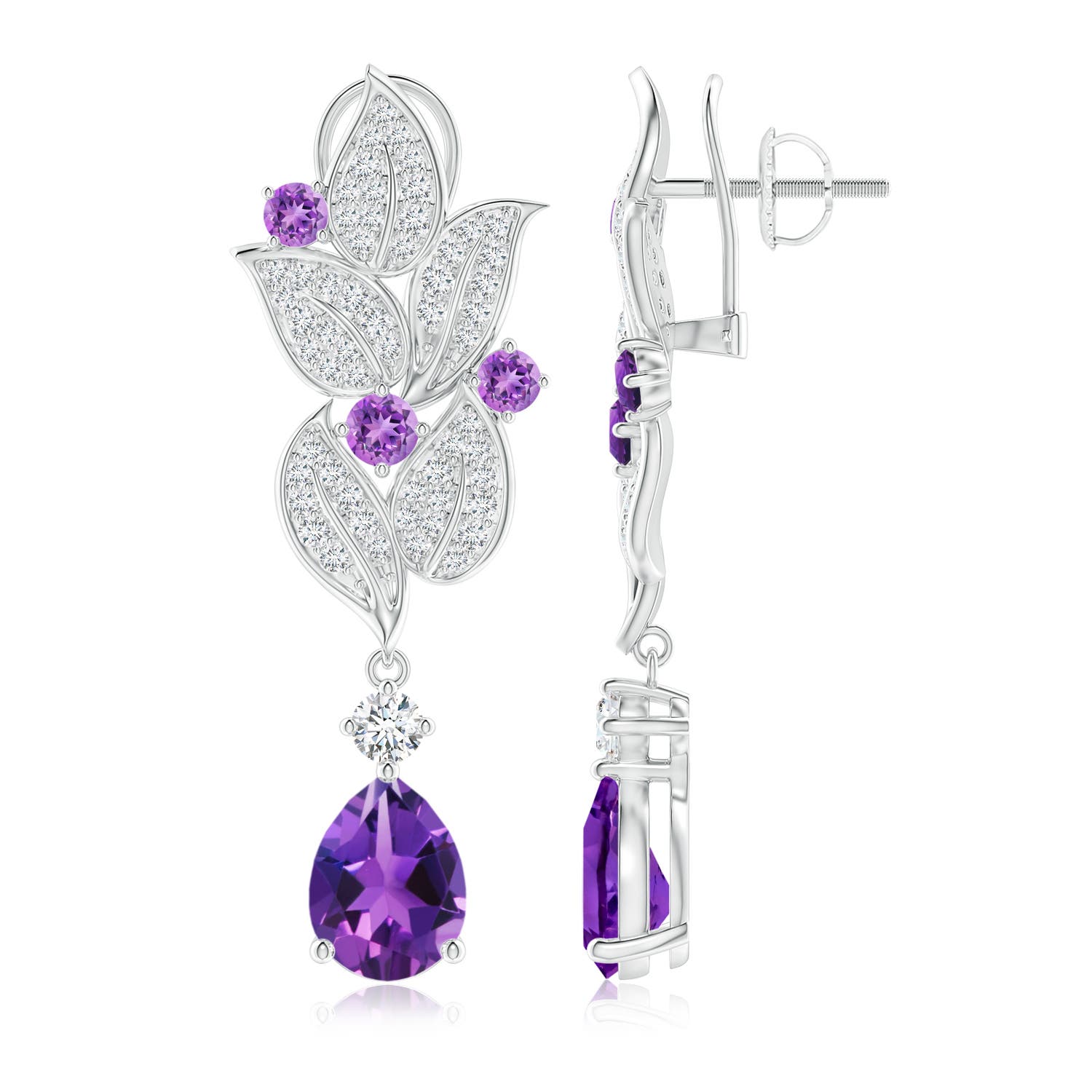 AAAA - Amethyst / 4.38 CT / 14 KT White Gold