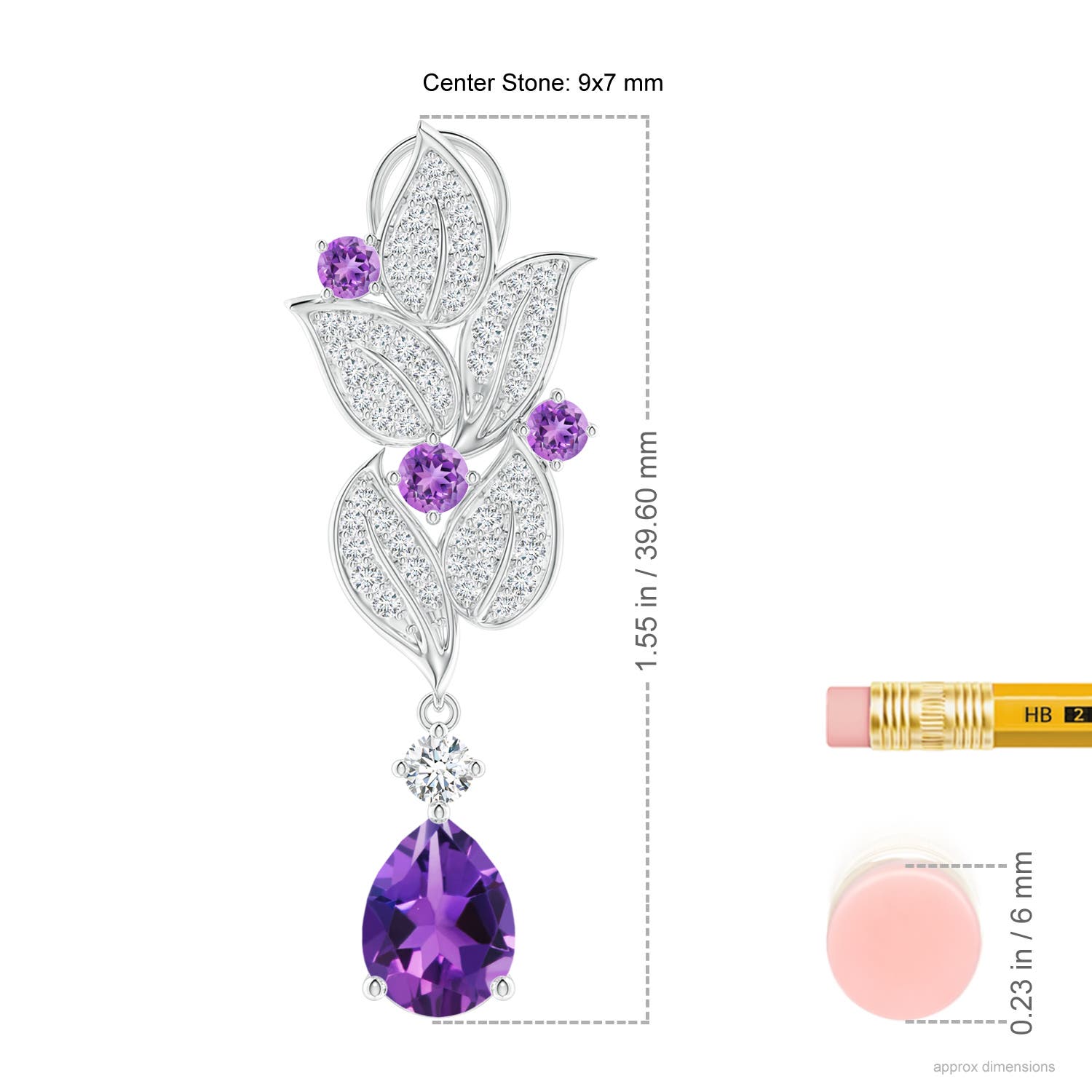 AAAA - Amethyst / 4.38 CT / 14 KT White Gold