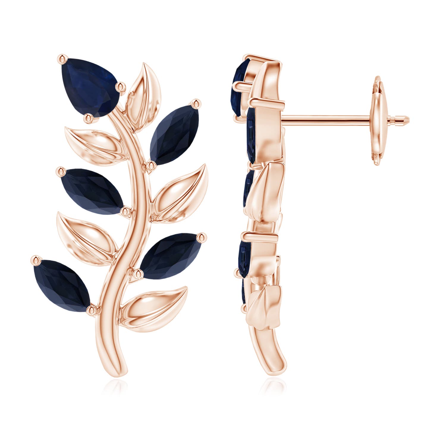 A - Blue Sapphire / 2.1 CT / 14 KT Rose Gold