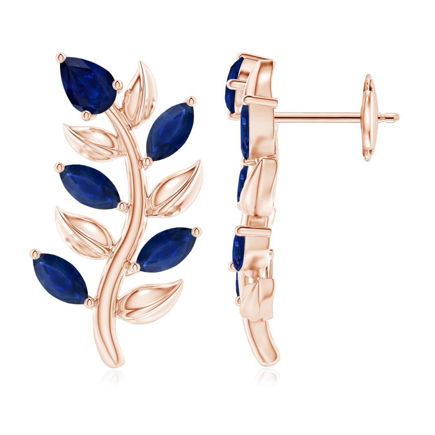 AA - Blue Sapphire / 2.1 CT / 14 KT Rose Gold