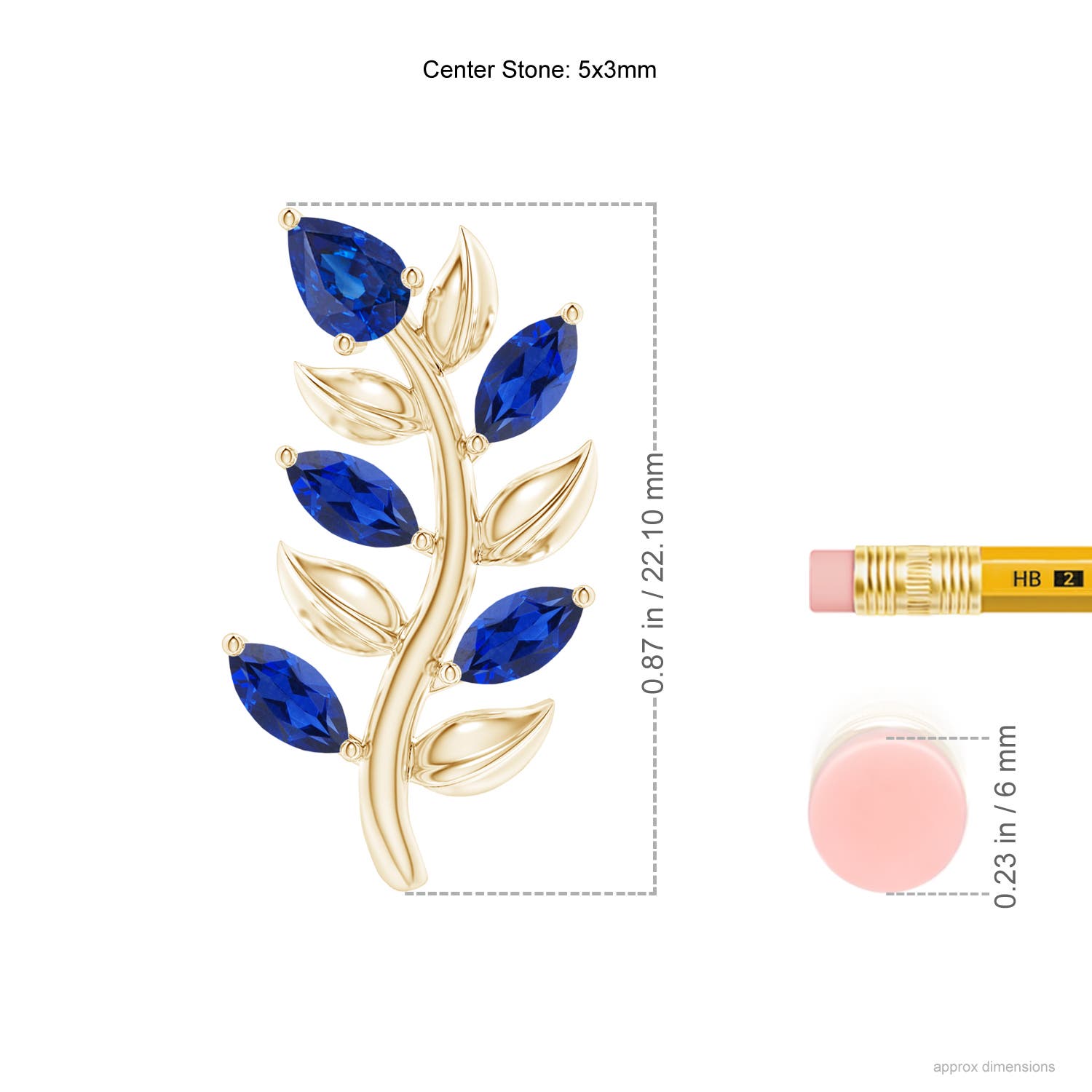 AAA - Blue Sapphire / 2.1 CT / 14 KT Yellow Gold