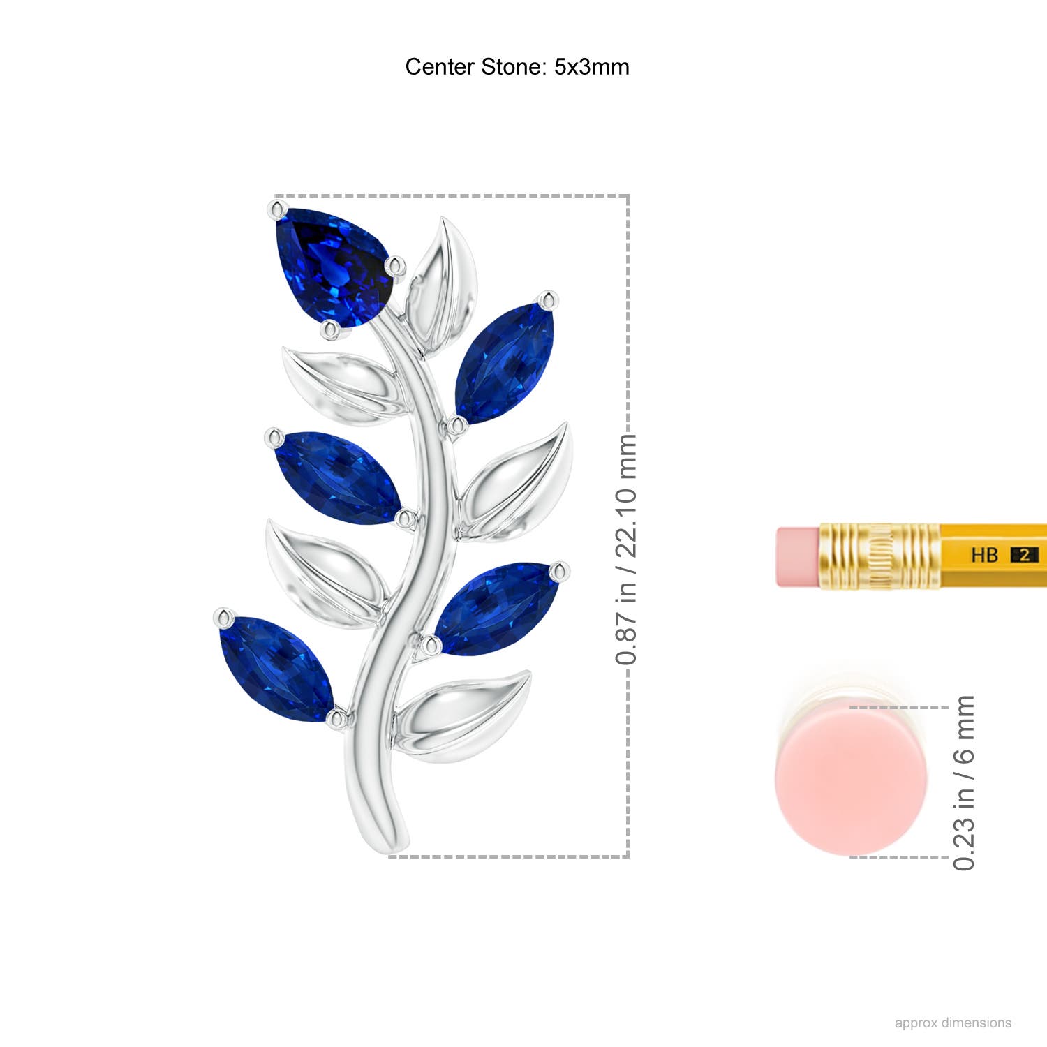 AAAA - Blue Sapphire / 2.1 CT / 14 KT White Gold