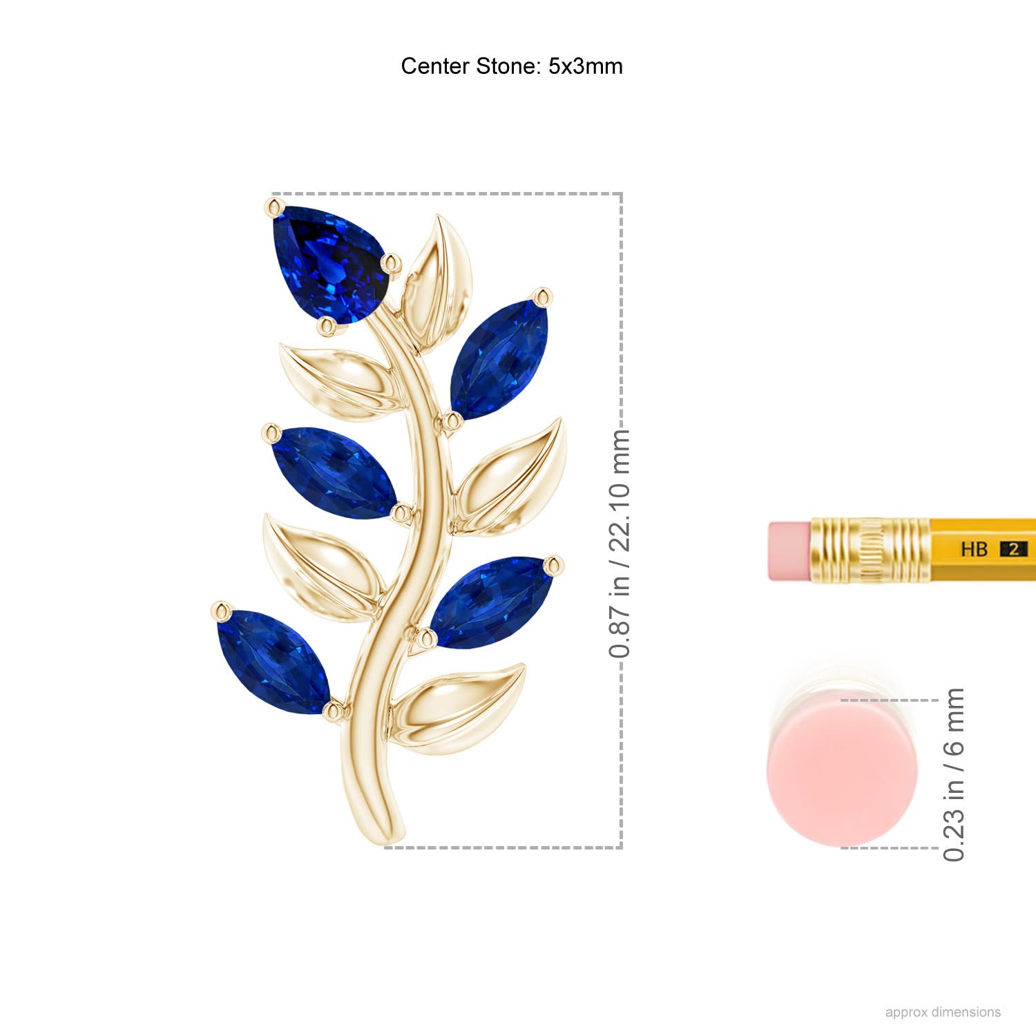 AAAA - Blue Sapphire / 2.1 CT / 14 KT Yellow Gold