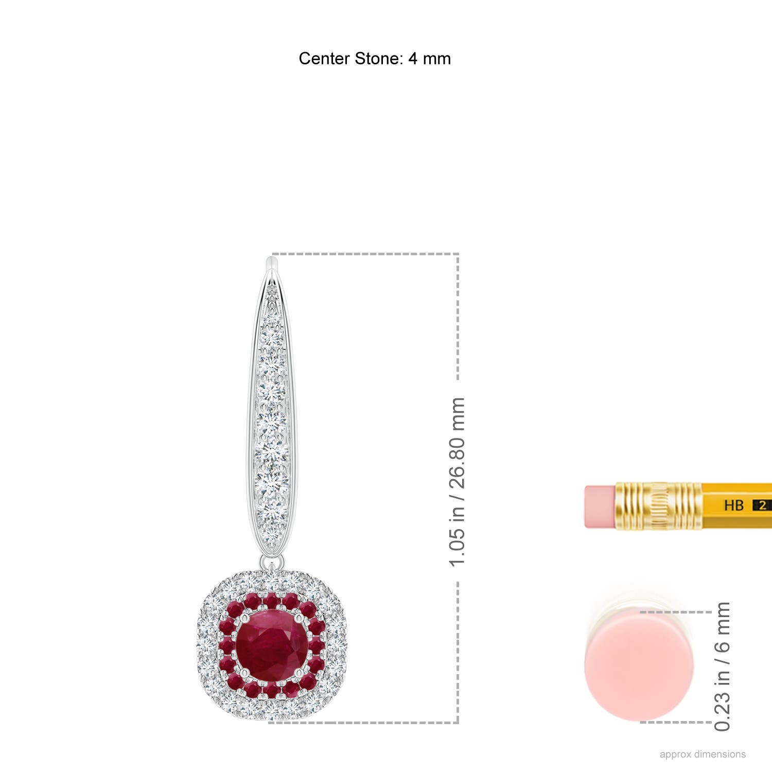 A - Ruby / 1.37 CT / 14 KT White Gold