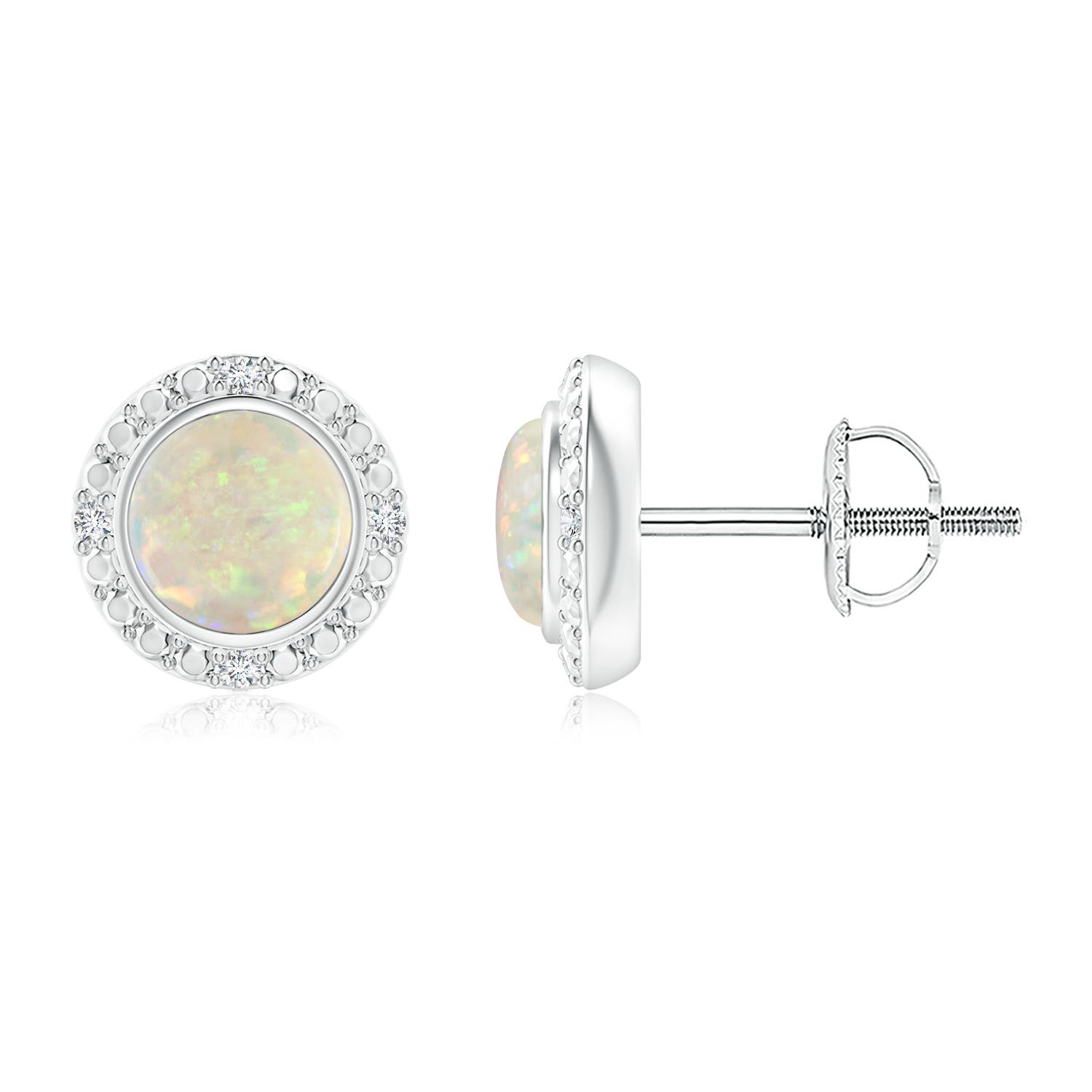 AAA - Opal / 0.7 CT / 14 KT White Gold