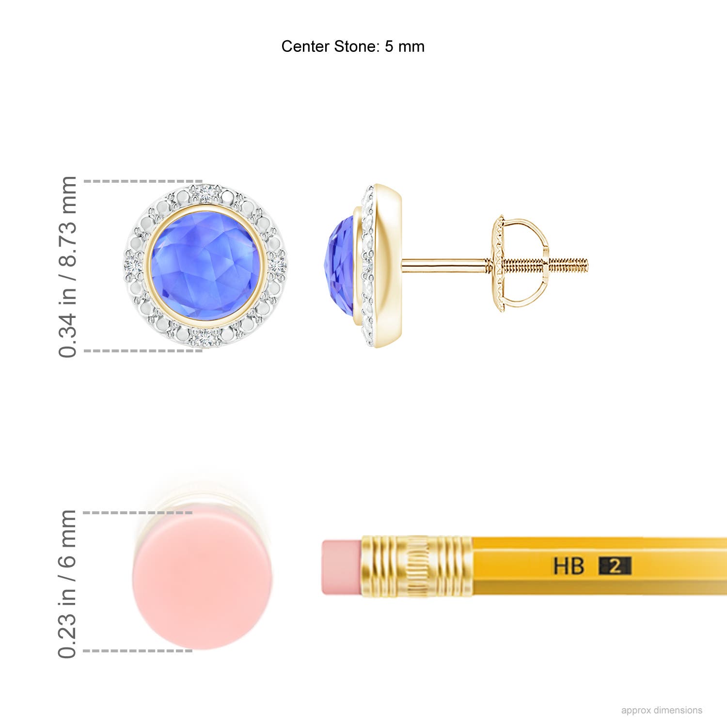 AAA - Tanzanite / 0.94 CT / 14 KT Yellow Gold