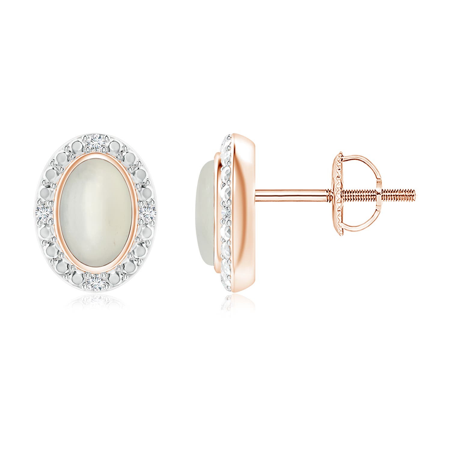 AAA - Moonstone / 0.78 CT / 14 KT Rose Gold