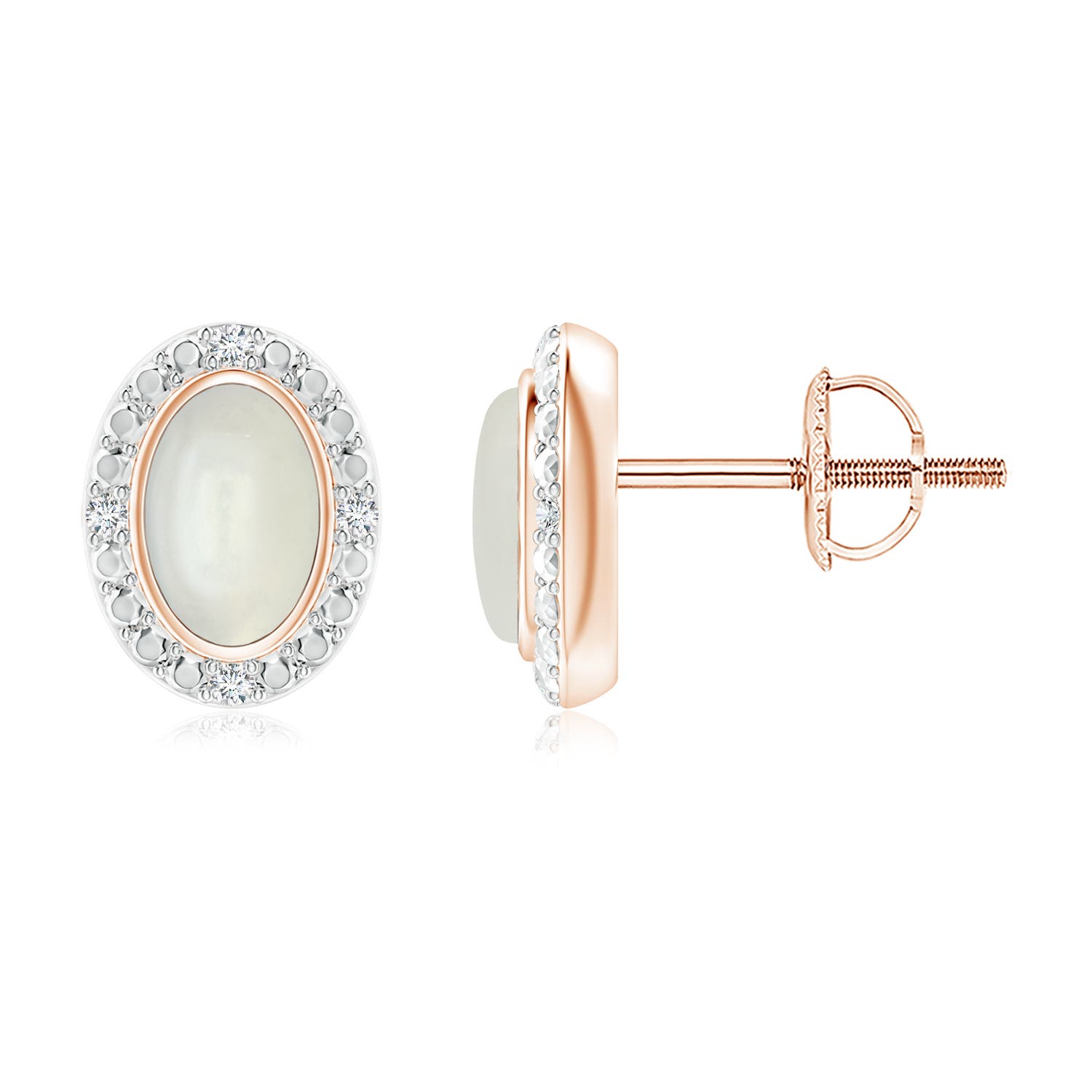 AAAA - Moonstone / 0.78 CT / 14 KT Rose Gold