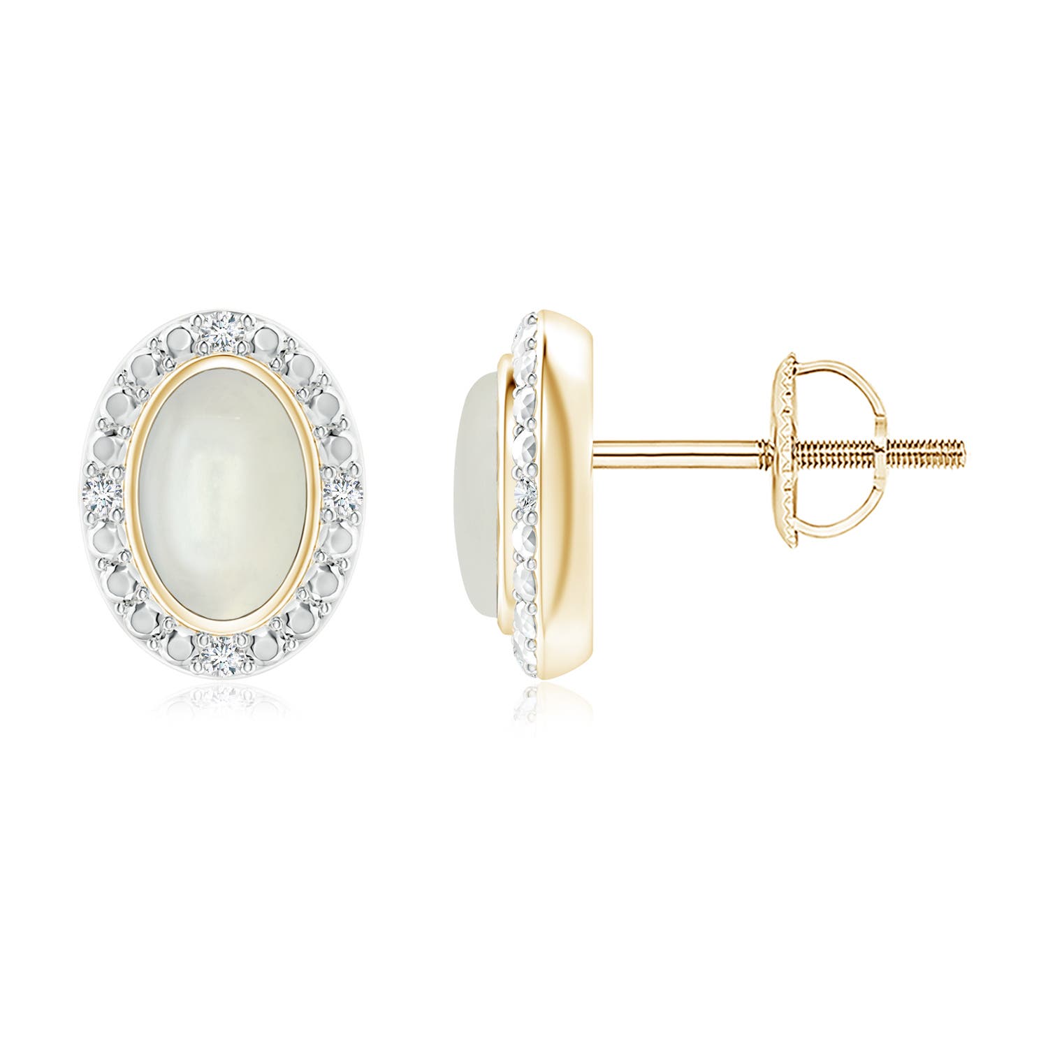 AAAA - Moonstone / 0.78 CT / 14 KT Yellow Gold