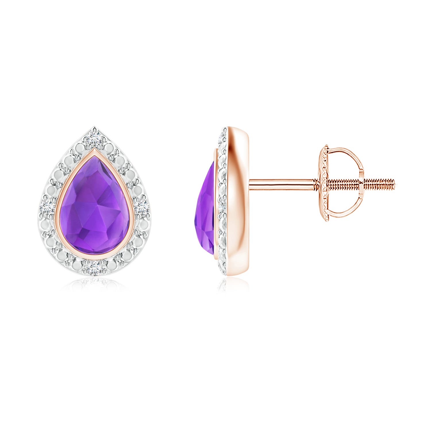 AAA - Amethyst / 0.94 CT / 14 KT Rose Gold