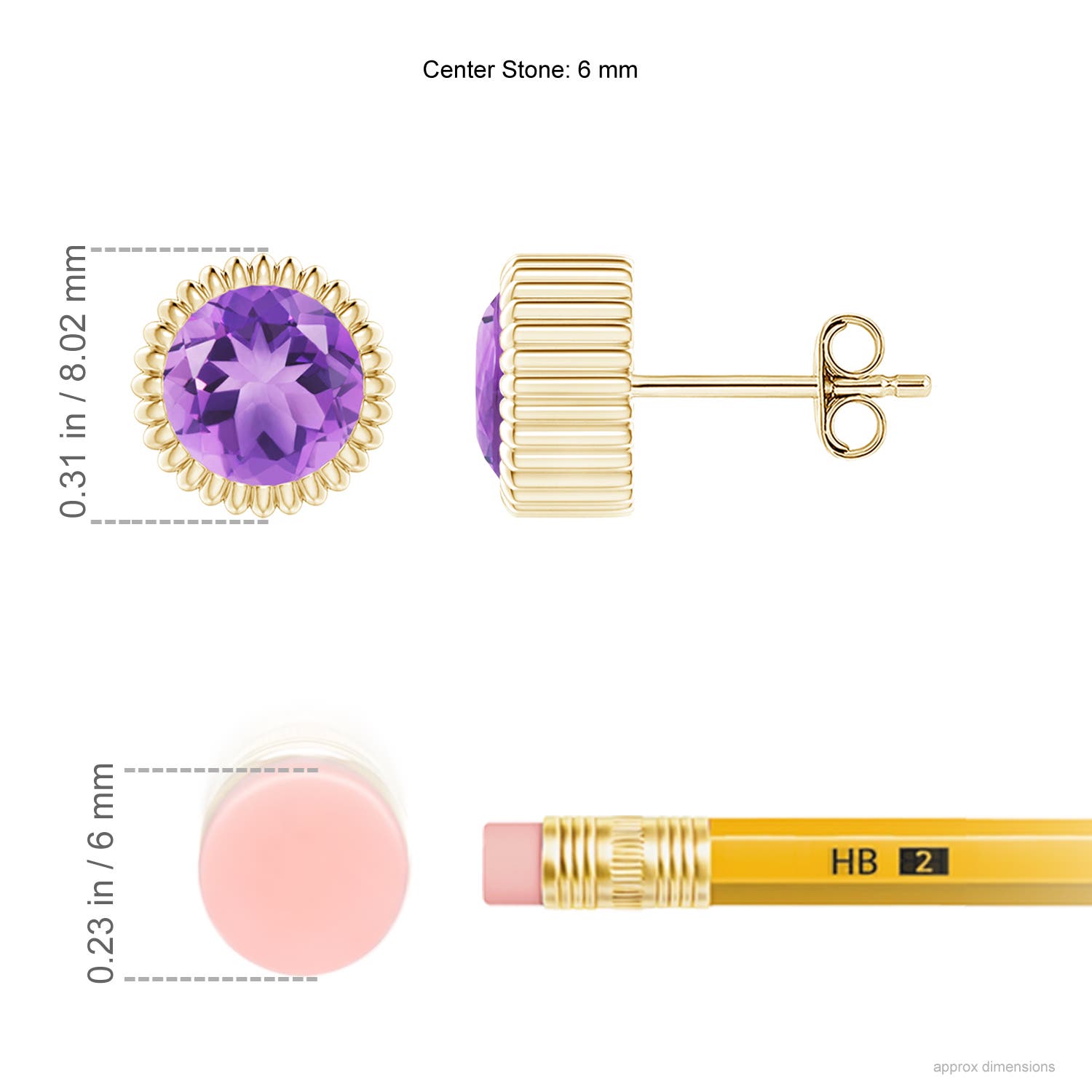 A - Amethyst / 1.6 CT / 14 KT Yellow Gold