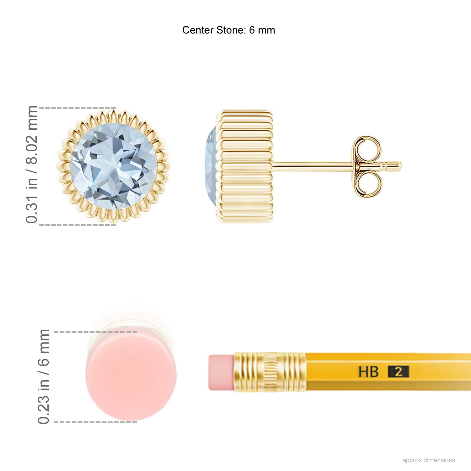 A - Aquamarine / 1.44 CT / 14 KT Yellow Gold