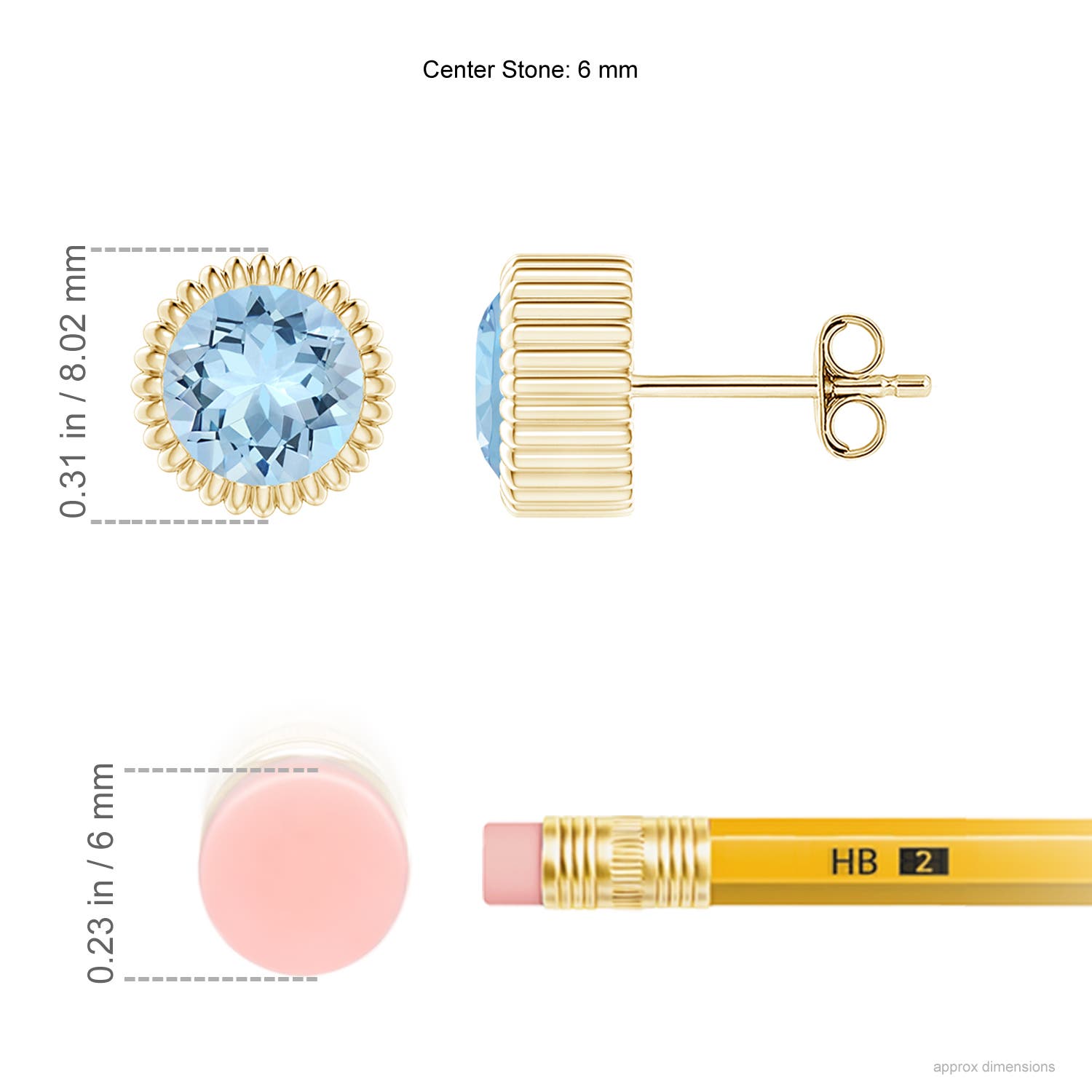 AAA - Aquamarine / 1.44 CT / 14 KT Yellow Gold