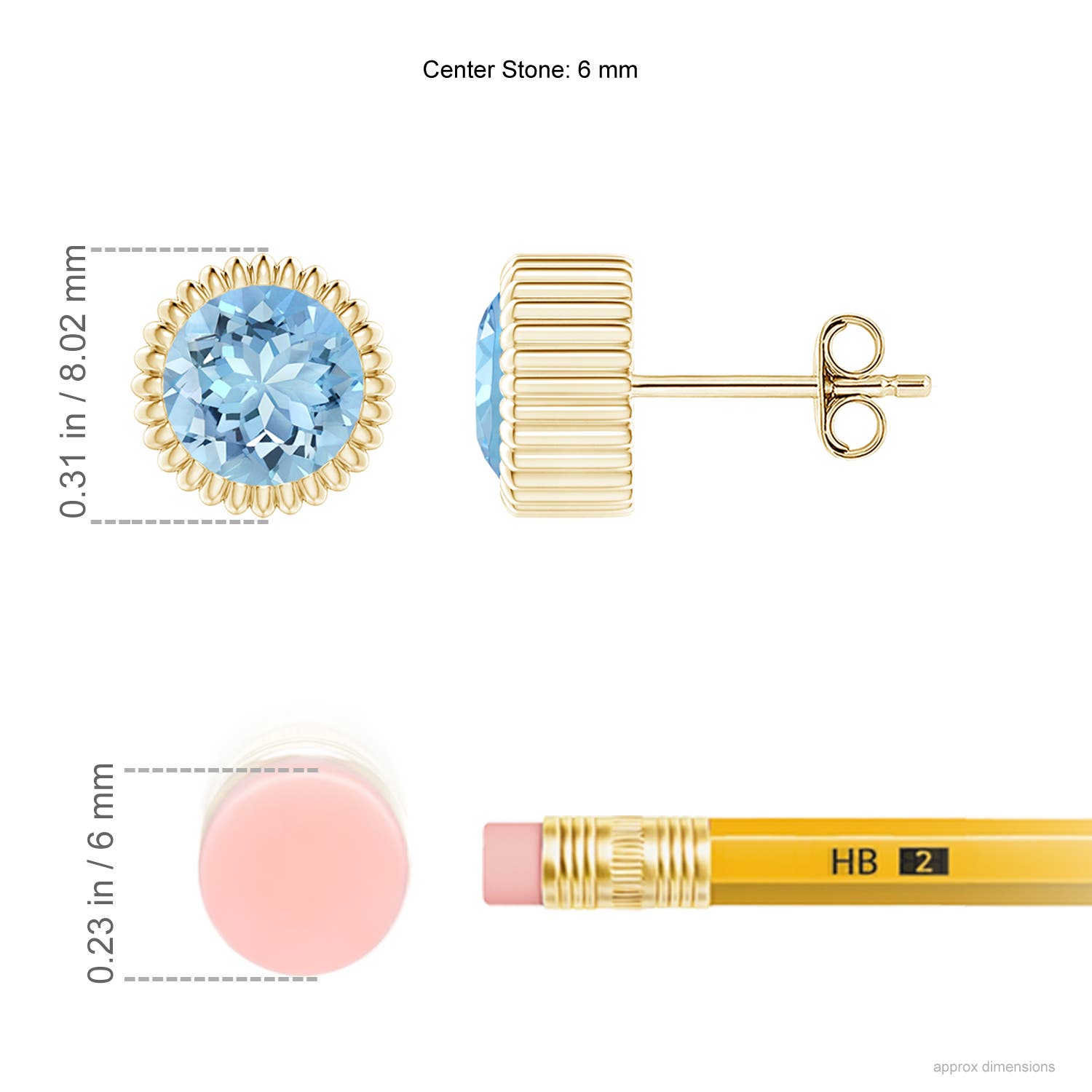 AAAA - Aquamarine / 1.44 CT / 14 KT Yellow Gold