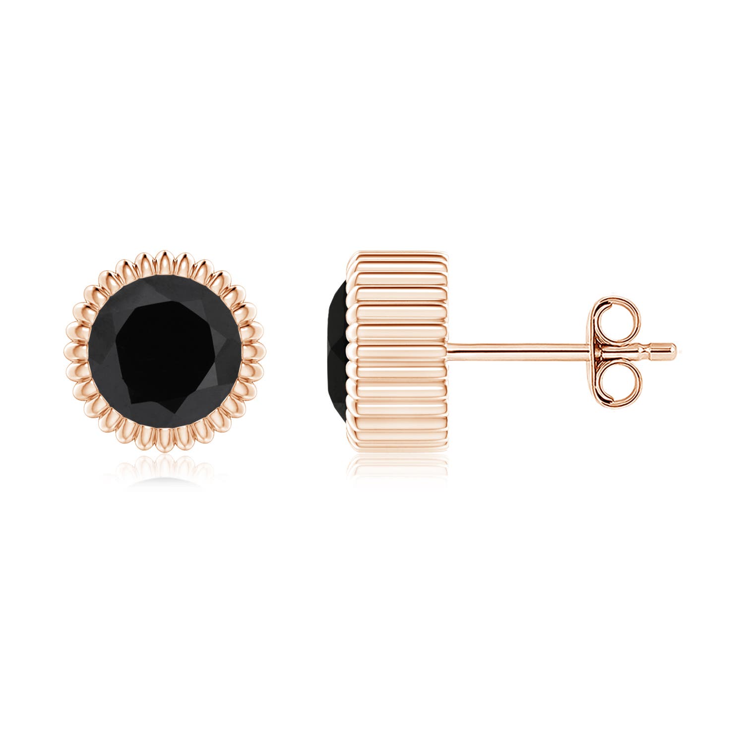 AAA - Black Onyx / 1.4 CT / 14 KT Rose Gold