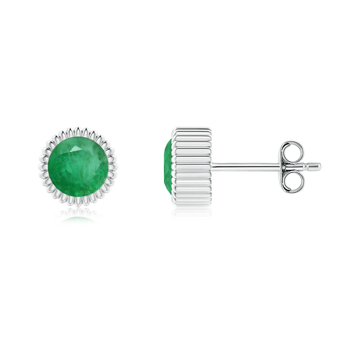 A - Emerald / 0.9 CT / 14 KT White Gold