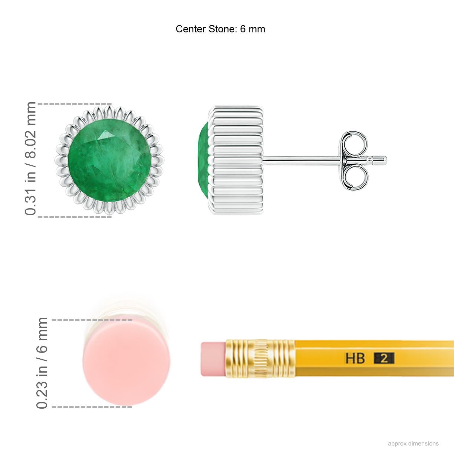 A - Emerald / 1.5 CT / 14 KT White Gold