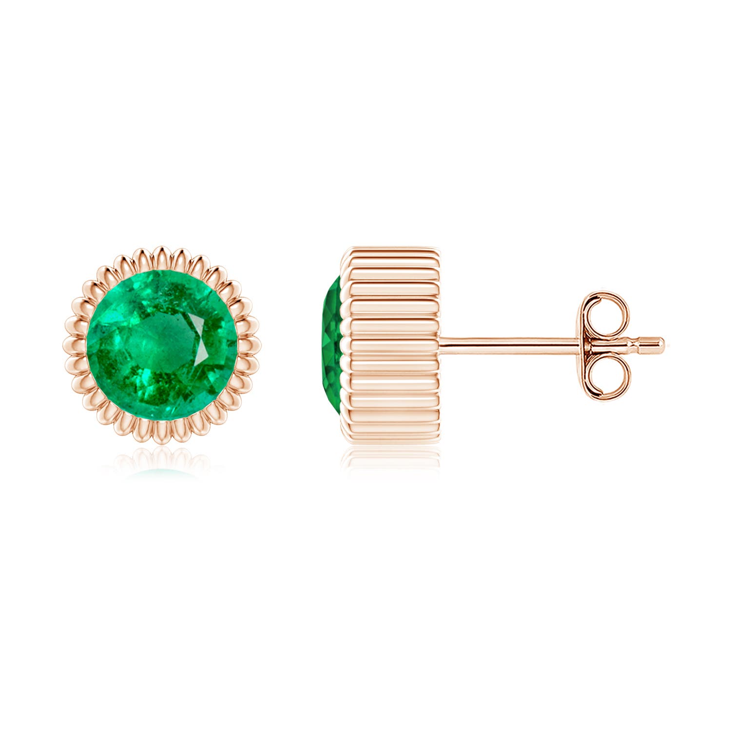 AAA - Emerald / 1.5 CT / 14 KT Rose Gold