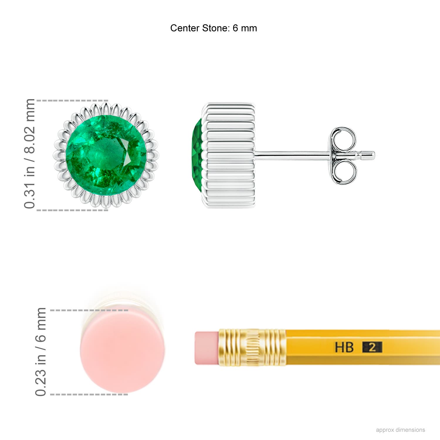 AAA - Emerald / 1.5 CT / 14 KT White Gold