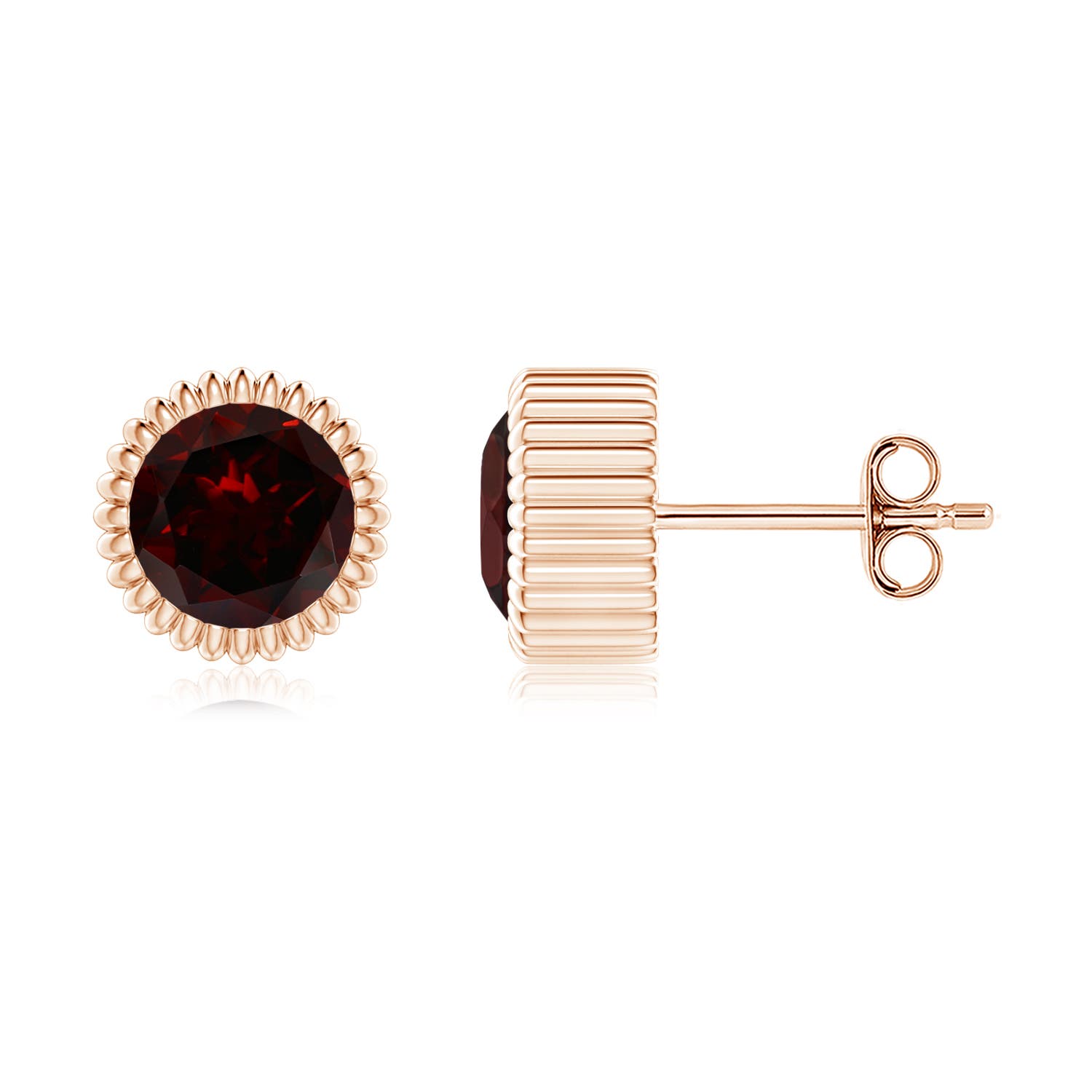 A - Garnet / 2 CT / 14 KT Rose Gold