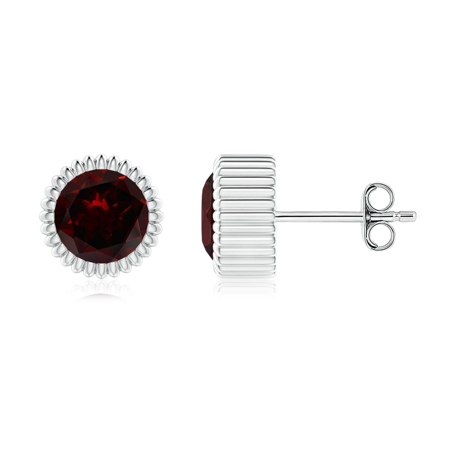 A - Garnet / 2 CT / 14 KT White Gold