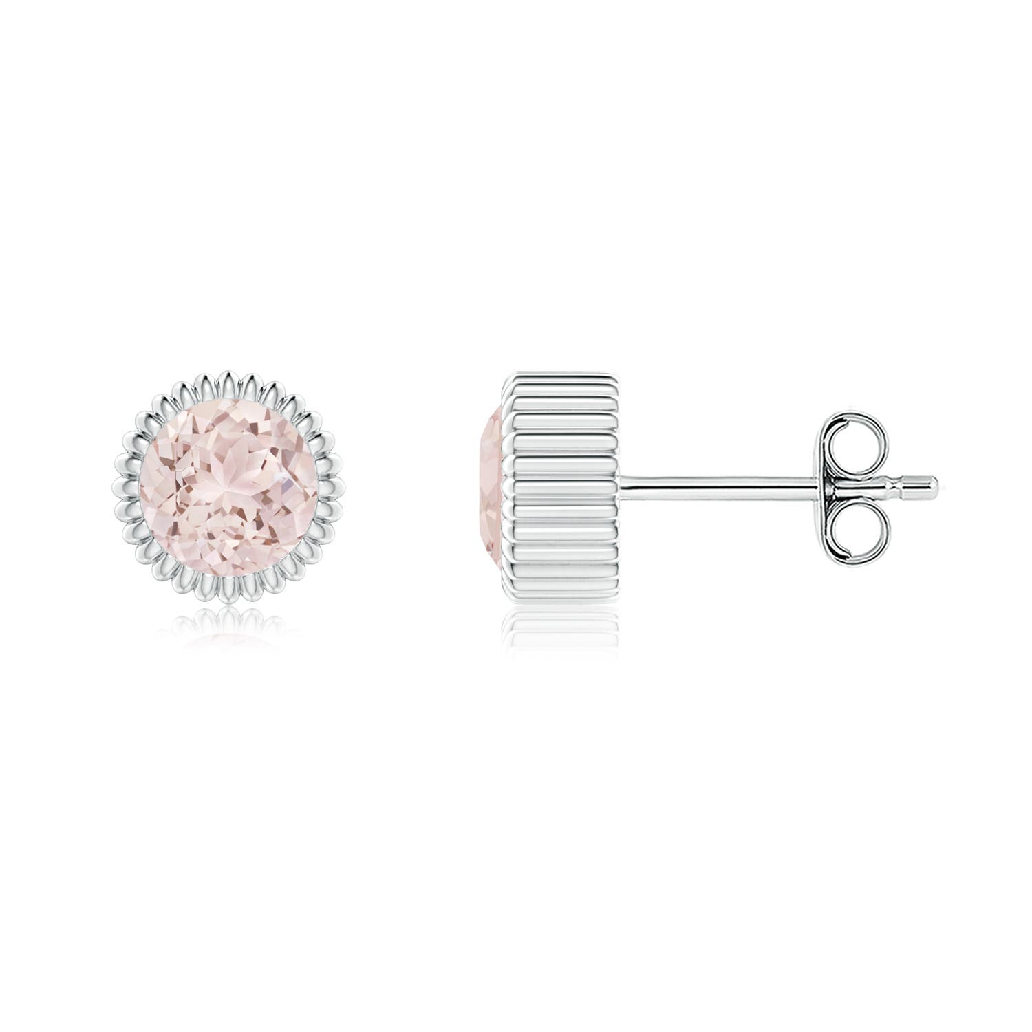 A - Morganite / 0.84 CT / 14 KT White Gold