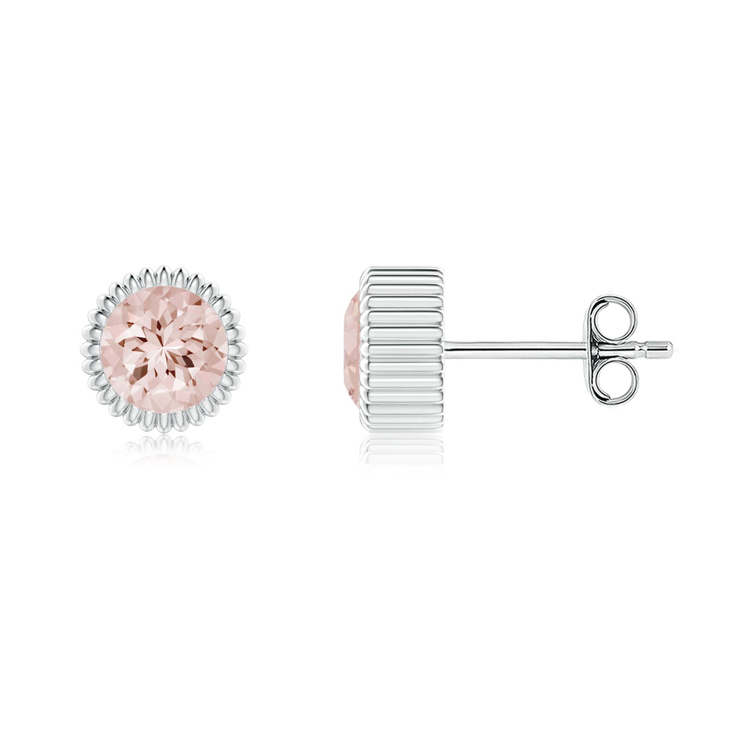 AA - Morganite / 0.84 CT / 14 KT White Gold