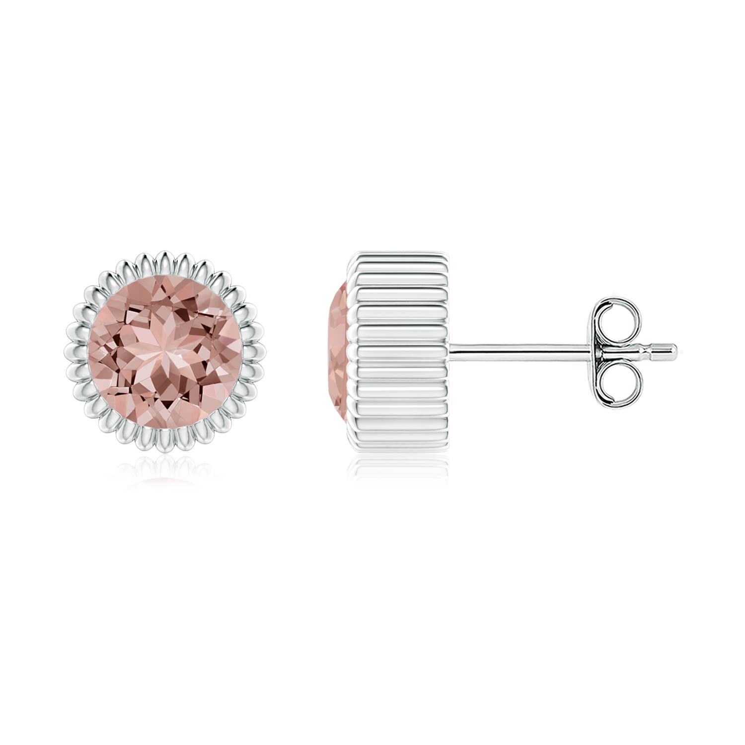 AAAA - Morganite / 1.4 CT / 14 KT White Gold