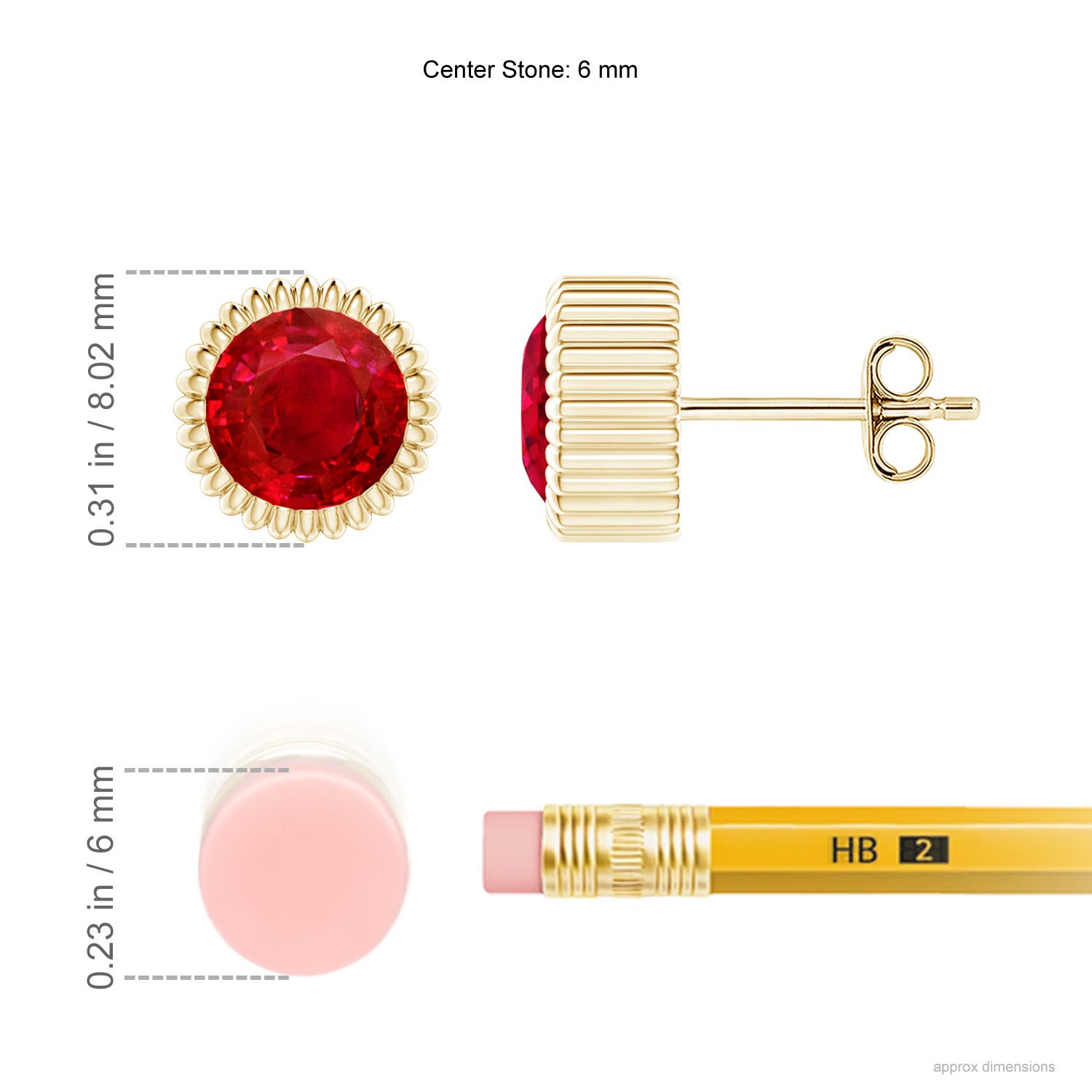 AAA - Ruby / 2 CT / 14 KT Yellow Gold