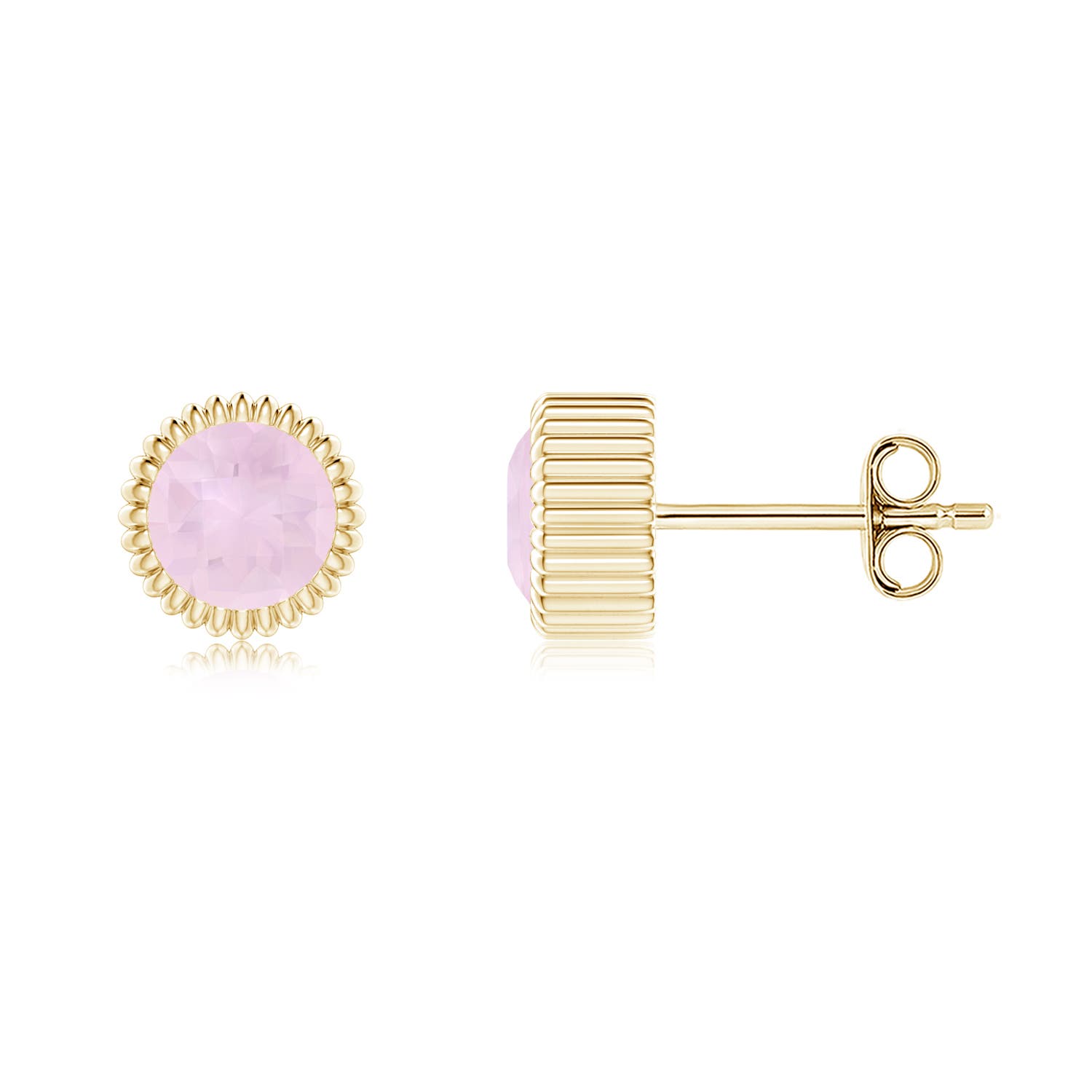 AA - Rose Quartz / 1 CT / 14 KT Yellow Gold