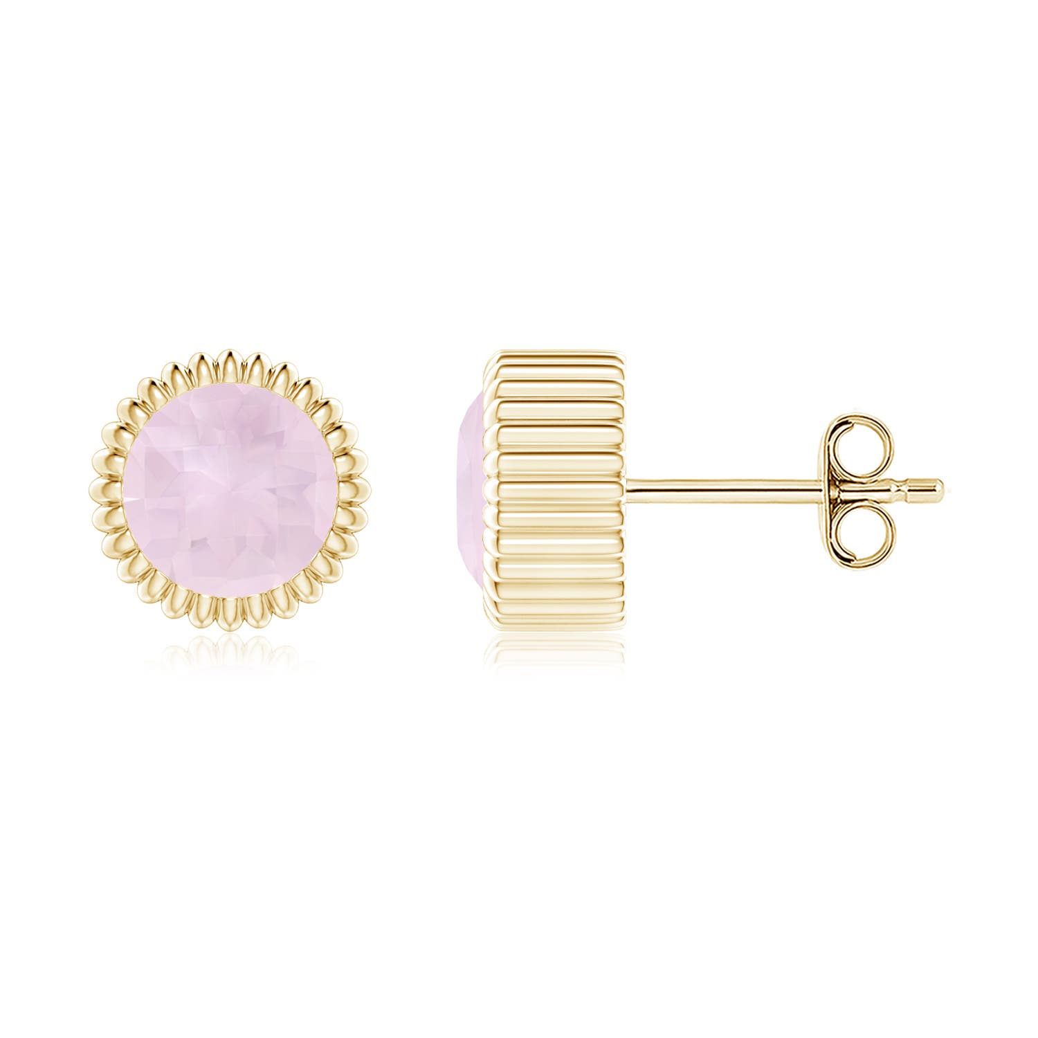 A - Rose Quartz / 1.7 CT / 14 KT Yellow Gold