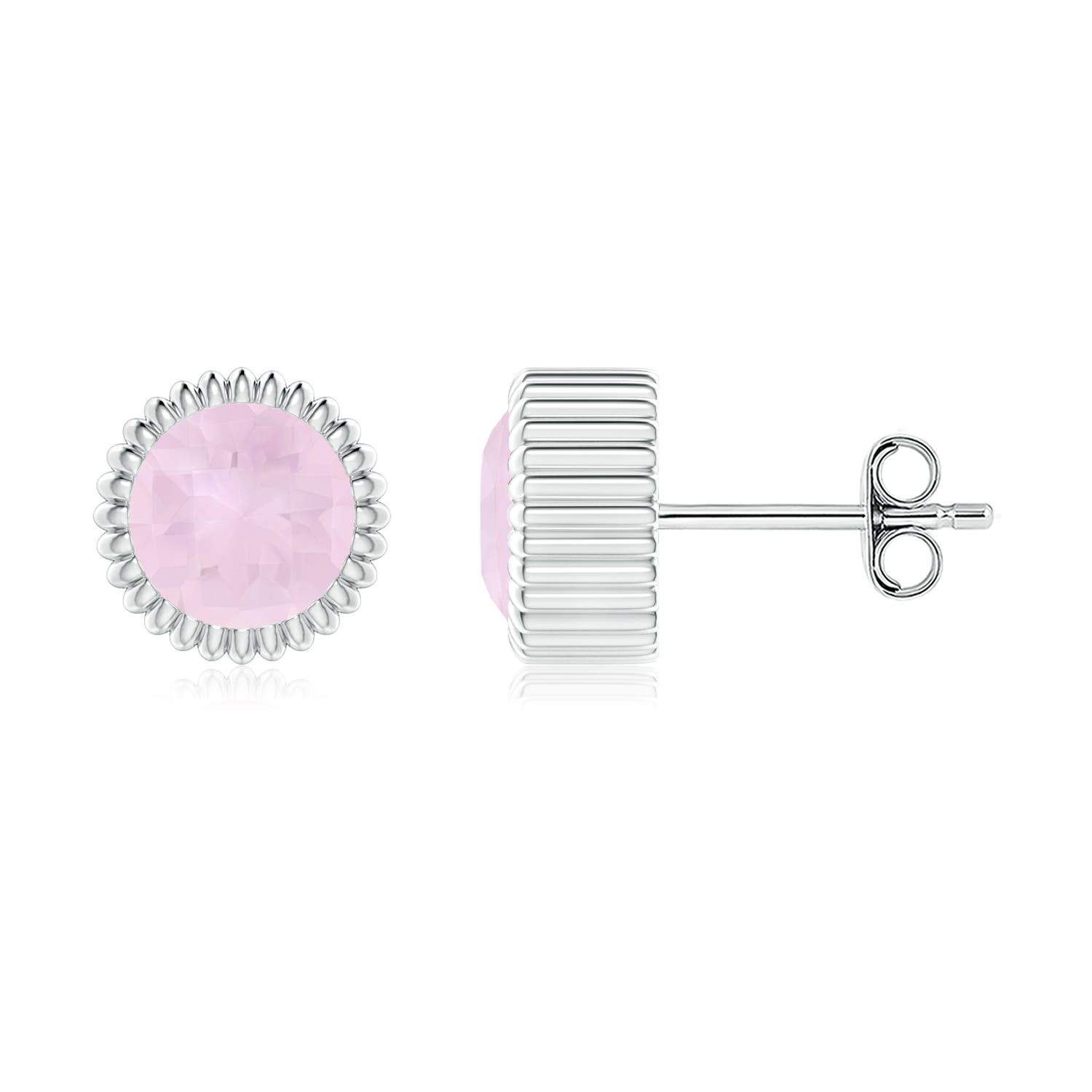 AA - Rose Quartz / 1.7 CT / 14 KT White Gold