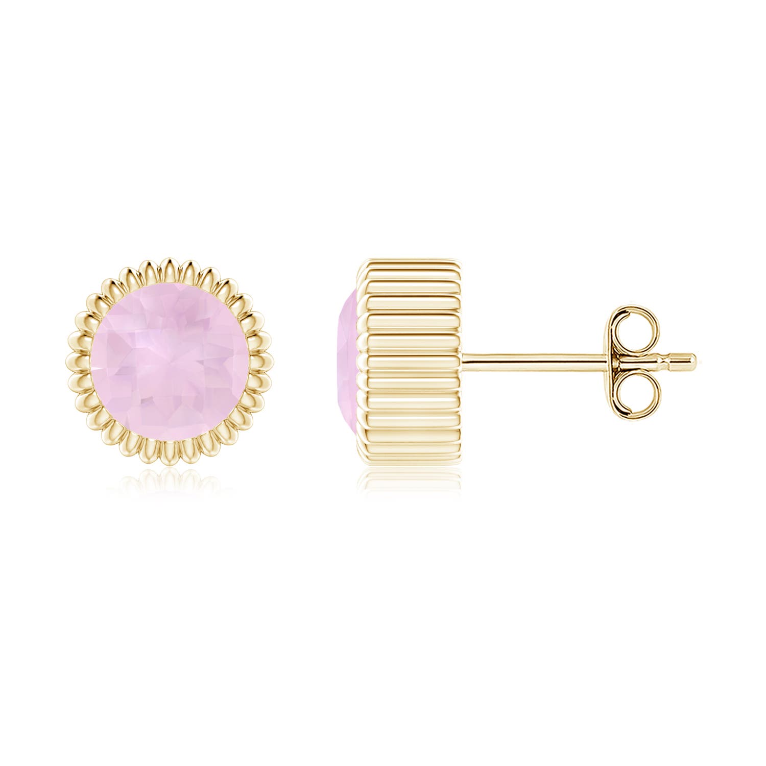 AAA - Rose Quartz / 1.7 CT / 14 KT Yellow Gold